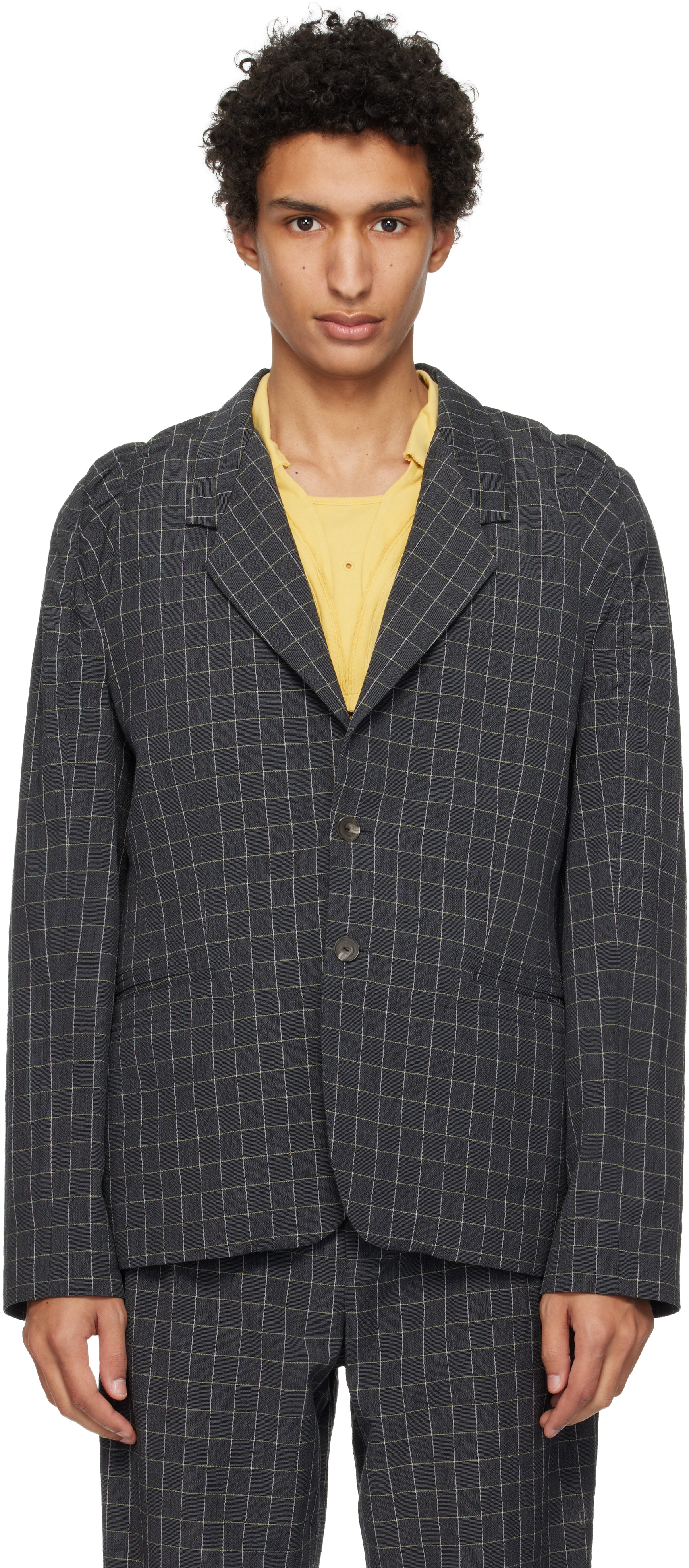 Kiko Kostadinov Gray Minna Blazer