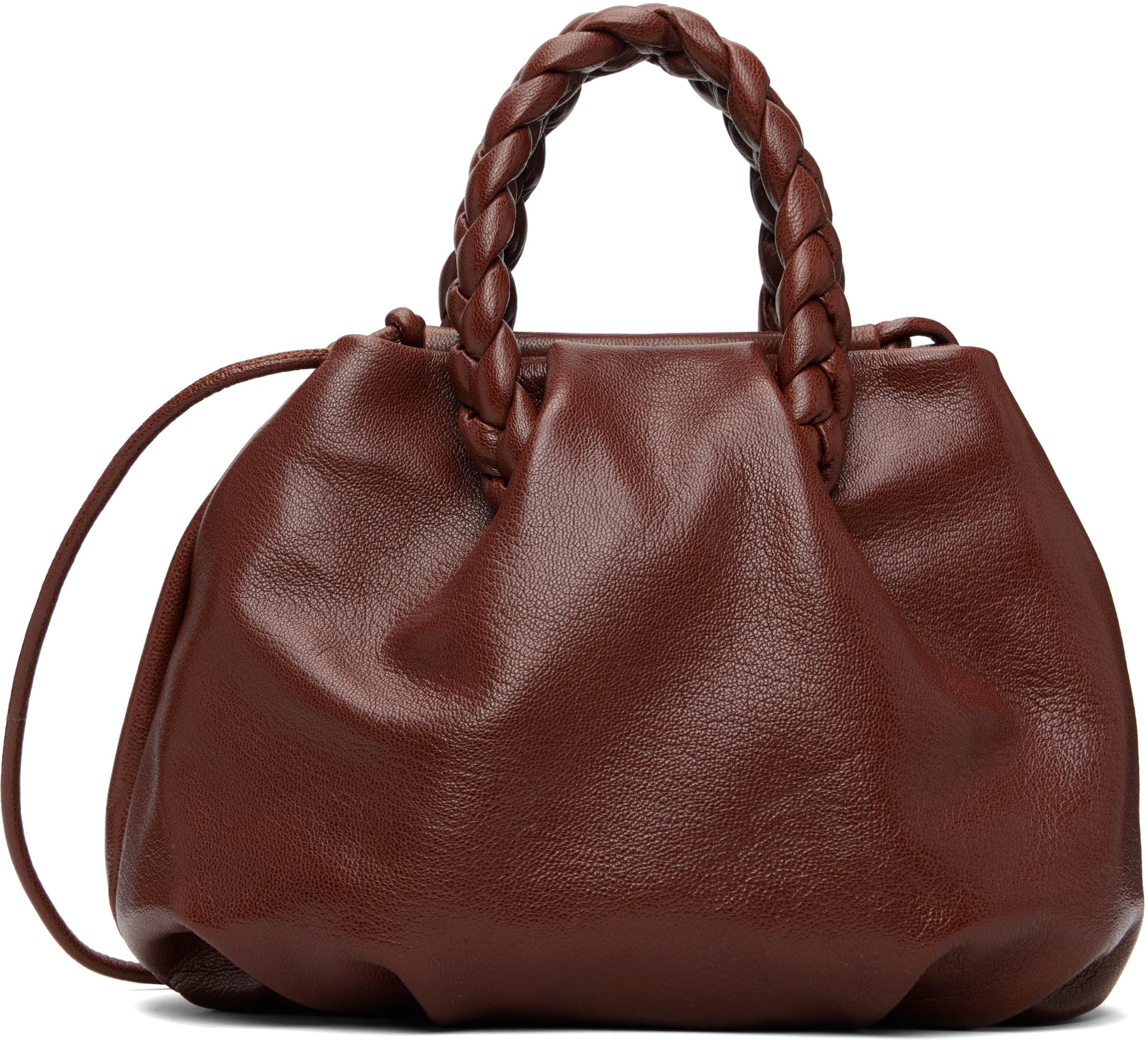 Brown Bombon M Supple Shiny Bag by HEREU on Sale
