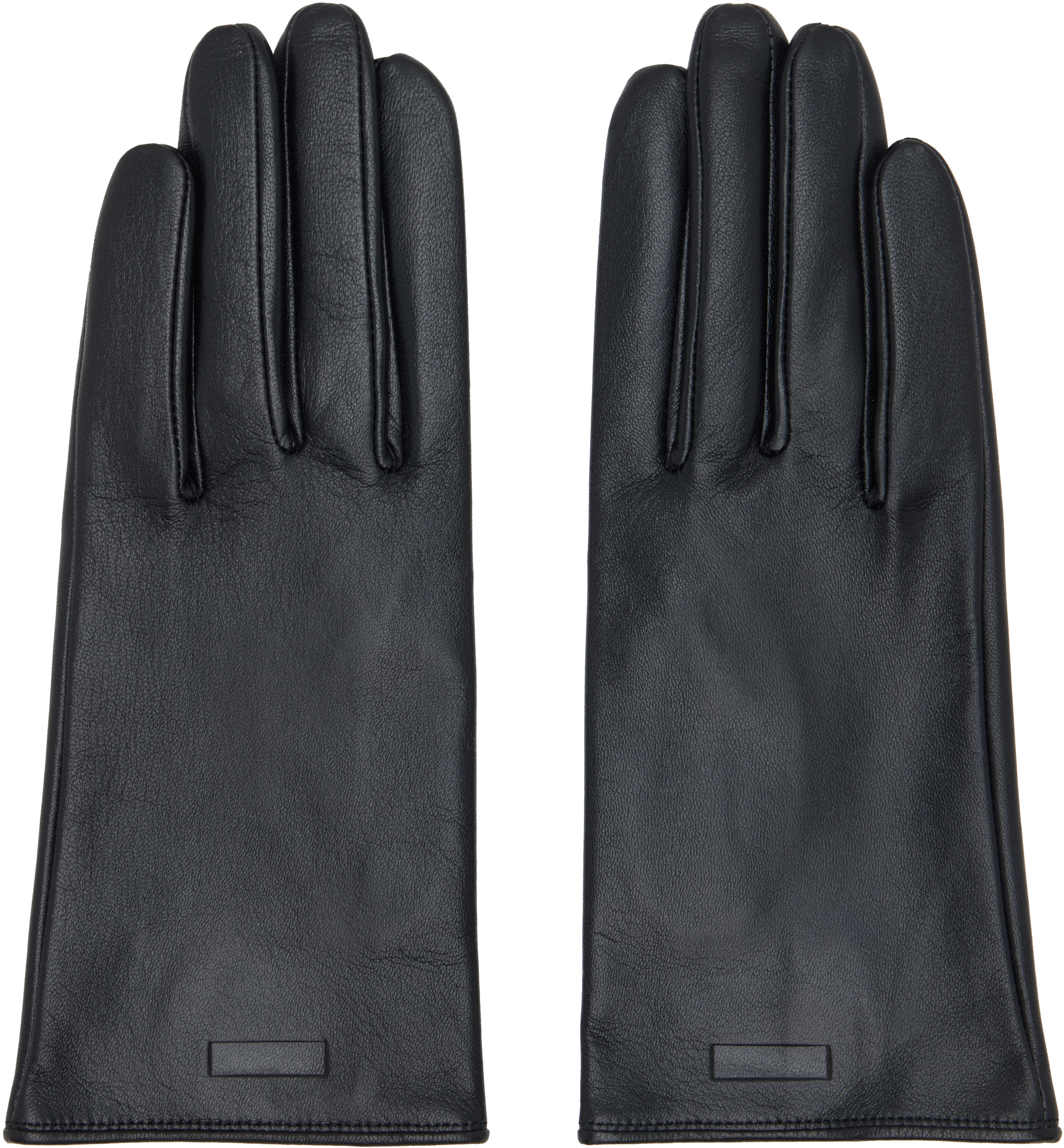 ssstein: Black Leather Gloves | SSENSE