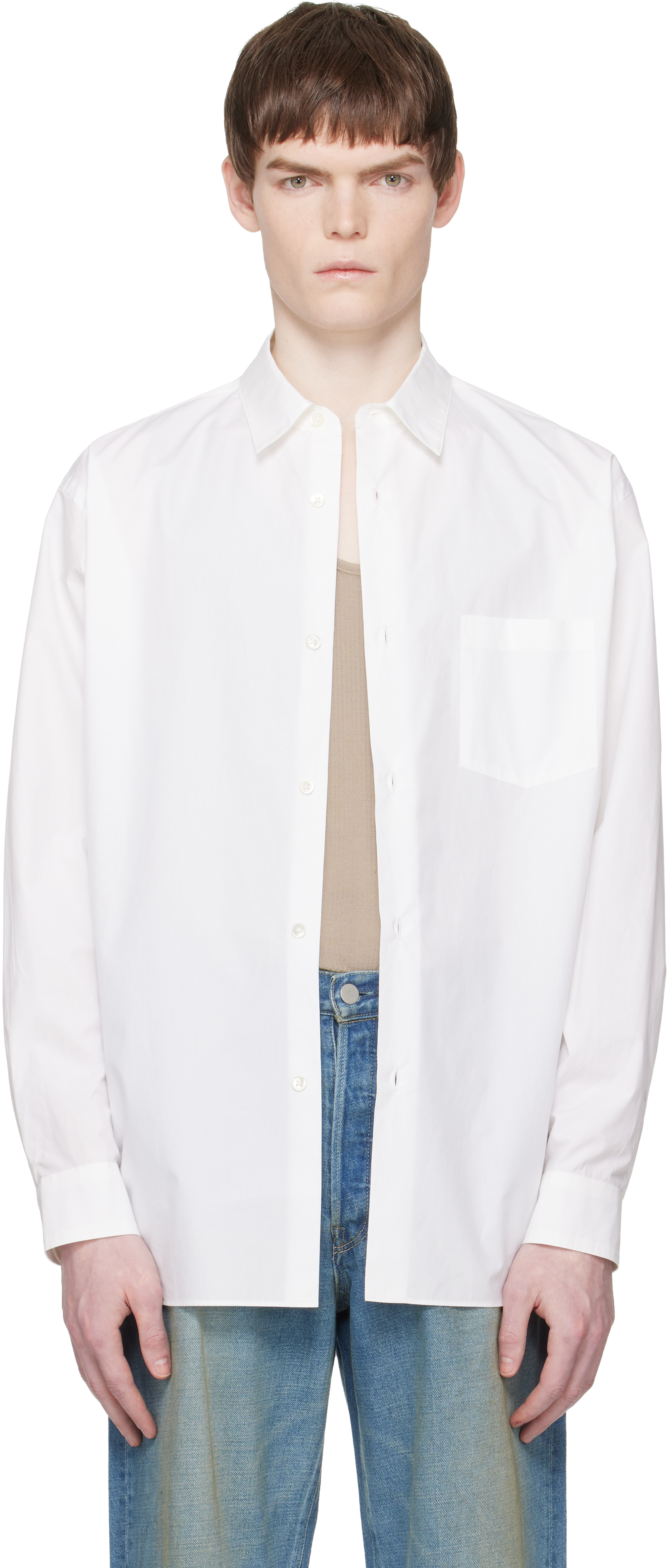 トップス HERILL21ss Suvincotton StandCollar Shirt White Suvin Cotton Oversized Regular Collar Shirt by ssstein on Sale