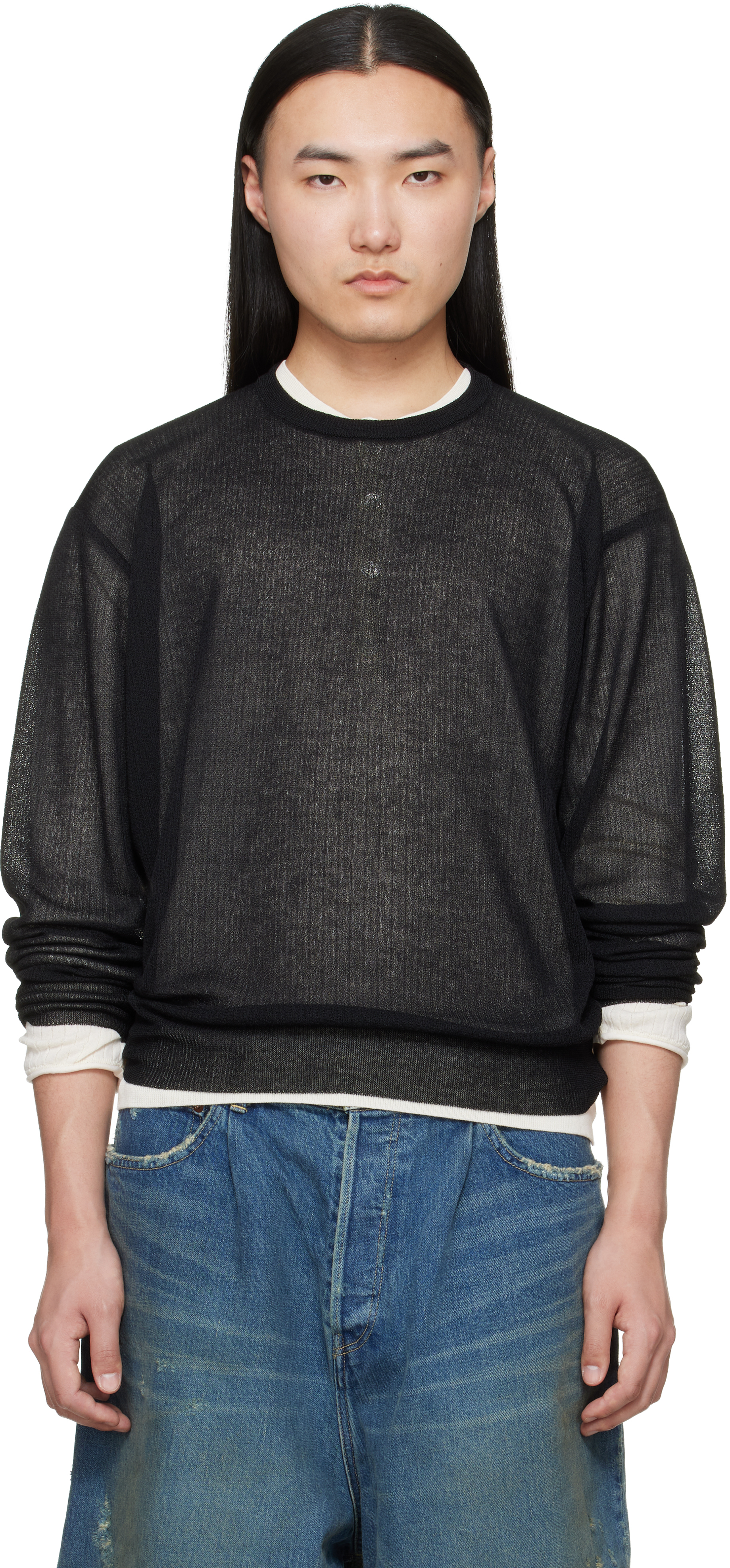 トップス stein PLEATED KNIT CREW NECK Ssstein clothing for Men | SSENSE