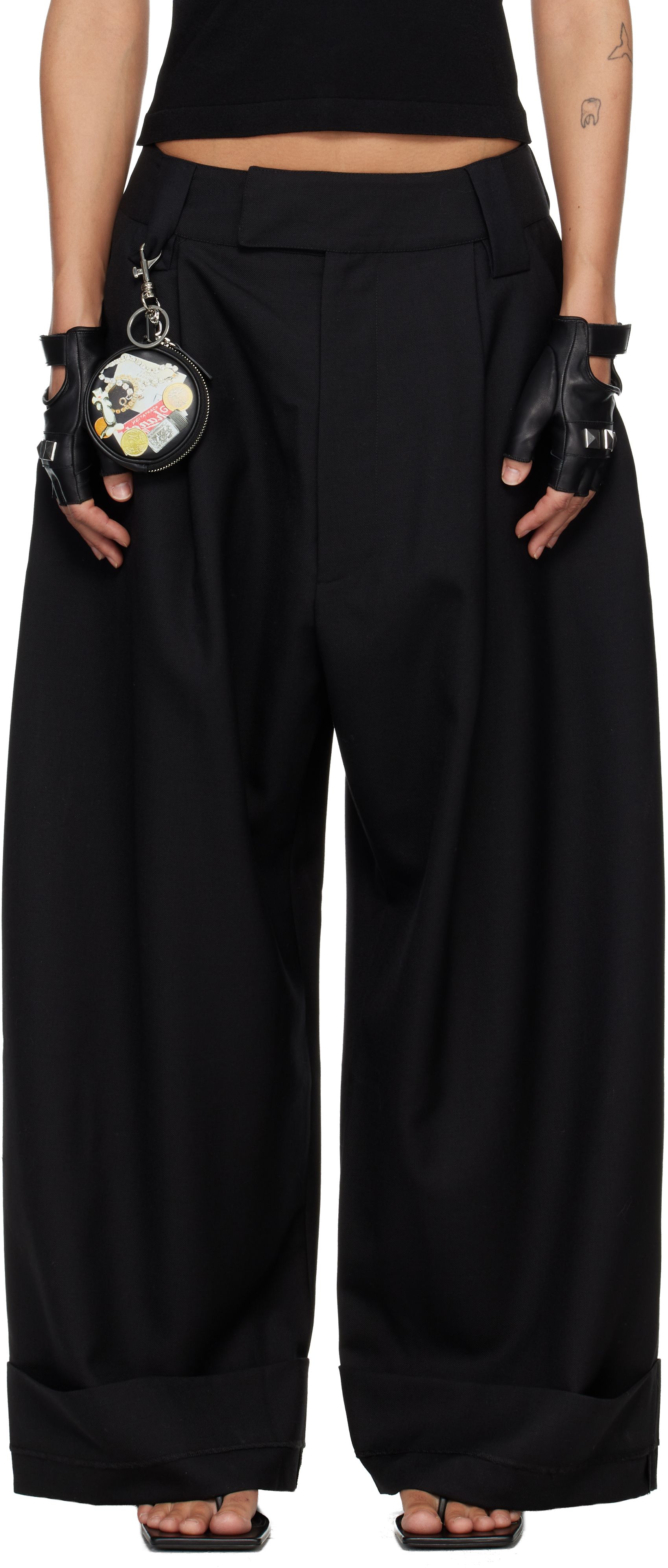 Vaquera Black Wide-leg Baby Trousers