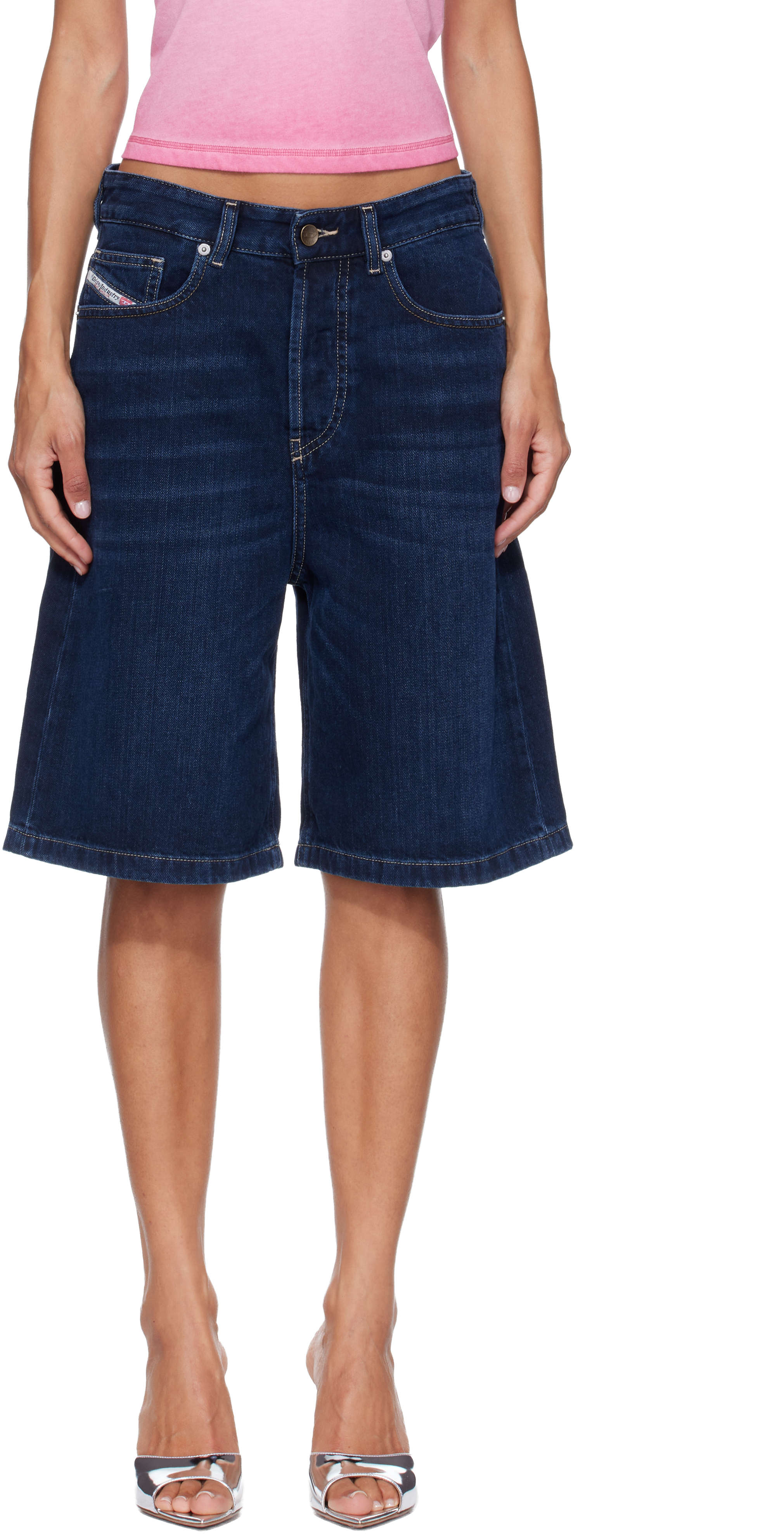 Diesel: ネイビー De-Sire-Short デニムショートパンツ | SSENSE 日本