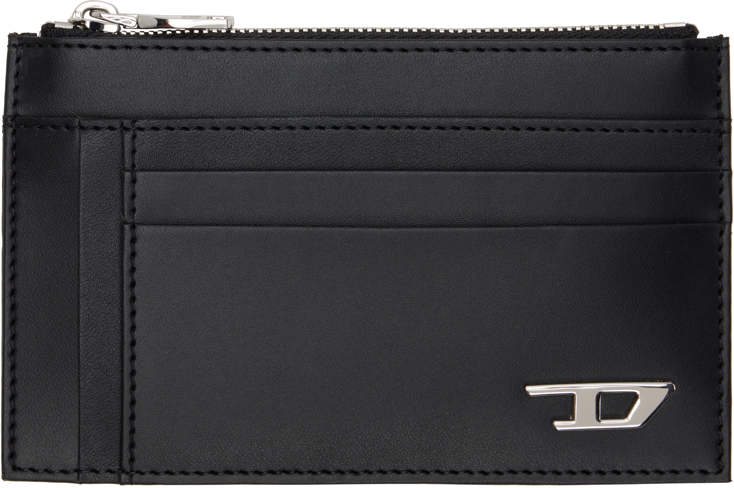 最終値下げ！DIESEL ブラックレザー ケース Diesel: ブラック ジップポケット レザー カードケース | SSENSE 日本