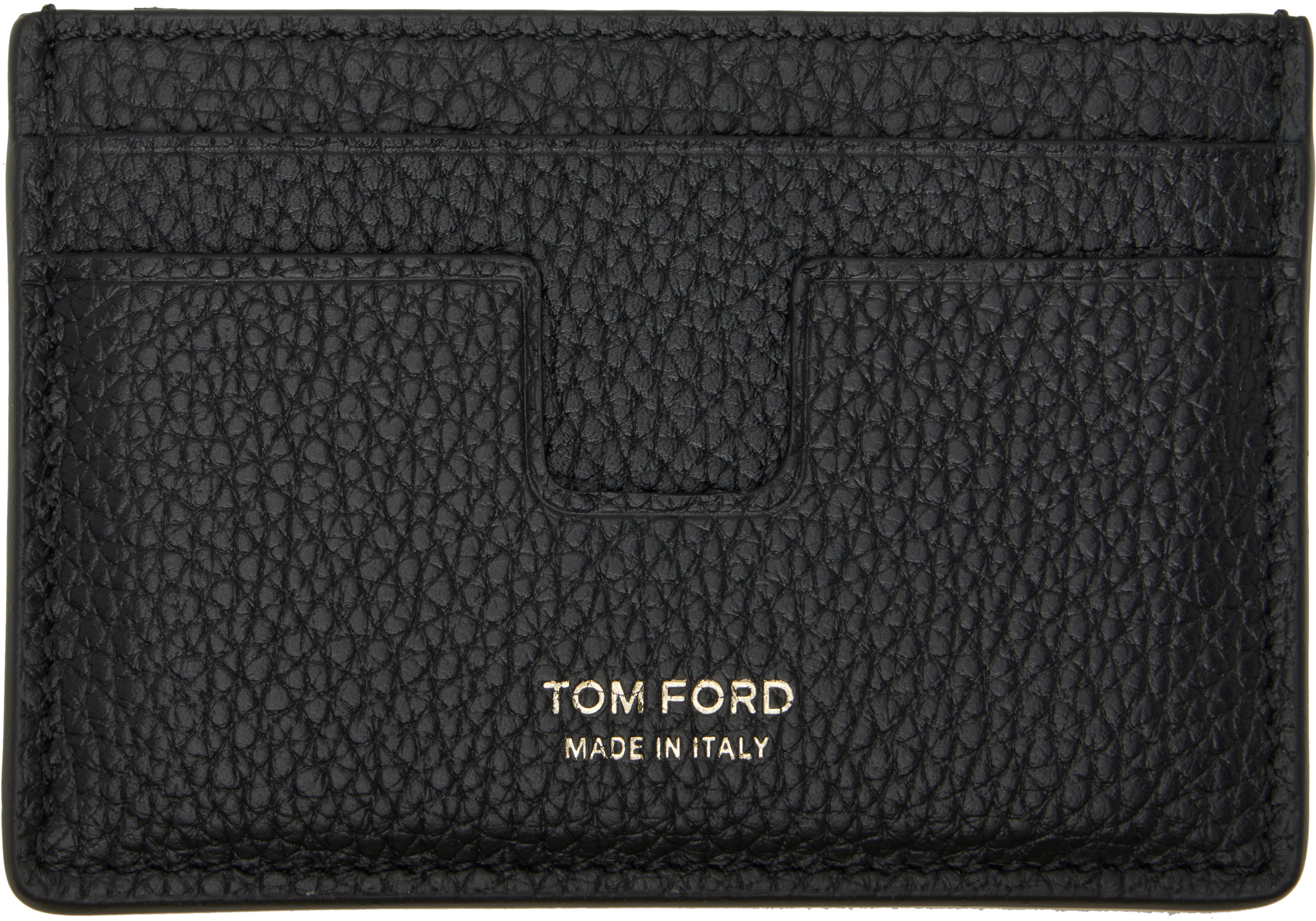 TOM FORD: ブラック Classic グレインレザー カードケース | SSENSE 日本