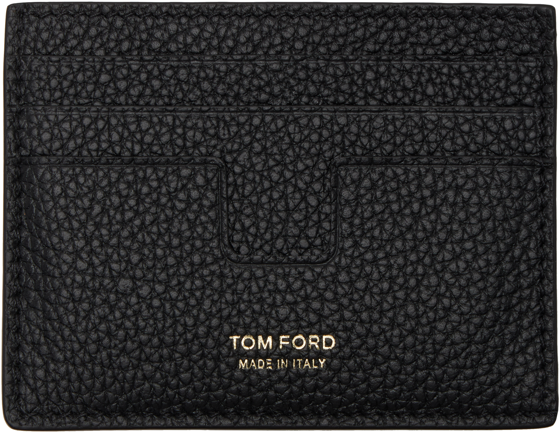 TOM FORD: ブラック Classic グレインレザー カードケース | SSENSE 日本