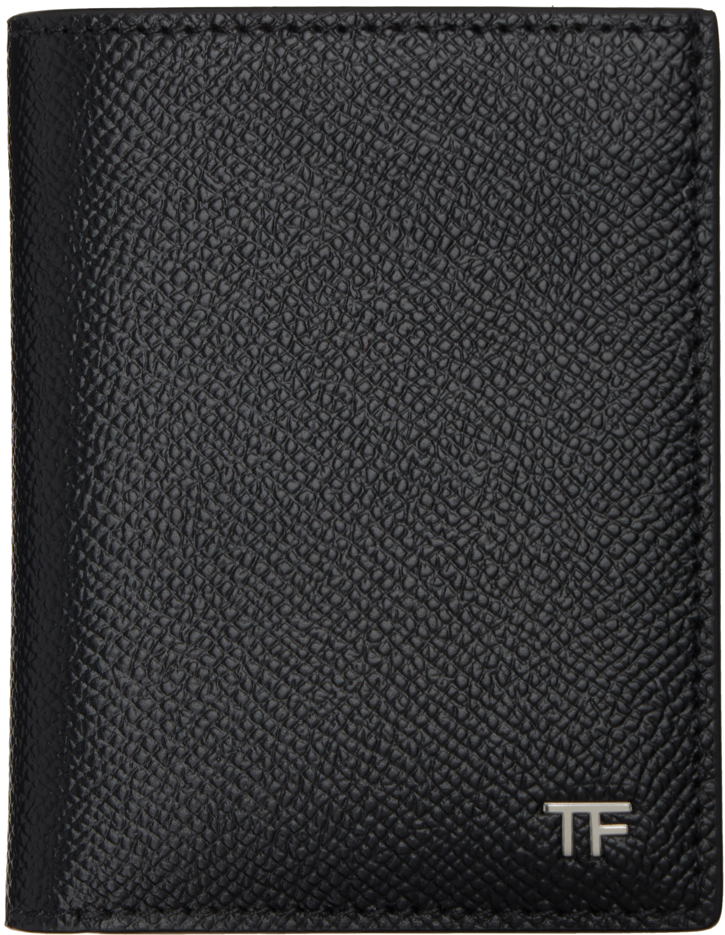 TOM FORD: ブラック スモール グレインレザー 二つ折りカードケース