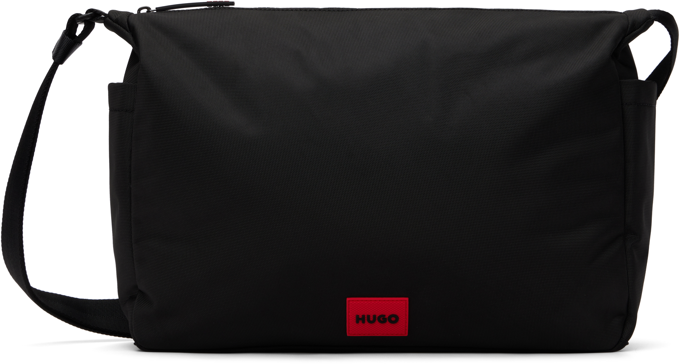 Hugo: ブラック キャンバス メッセンジャーバッグ | SSENSE 日本