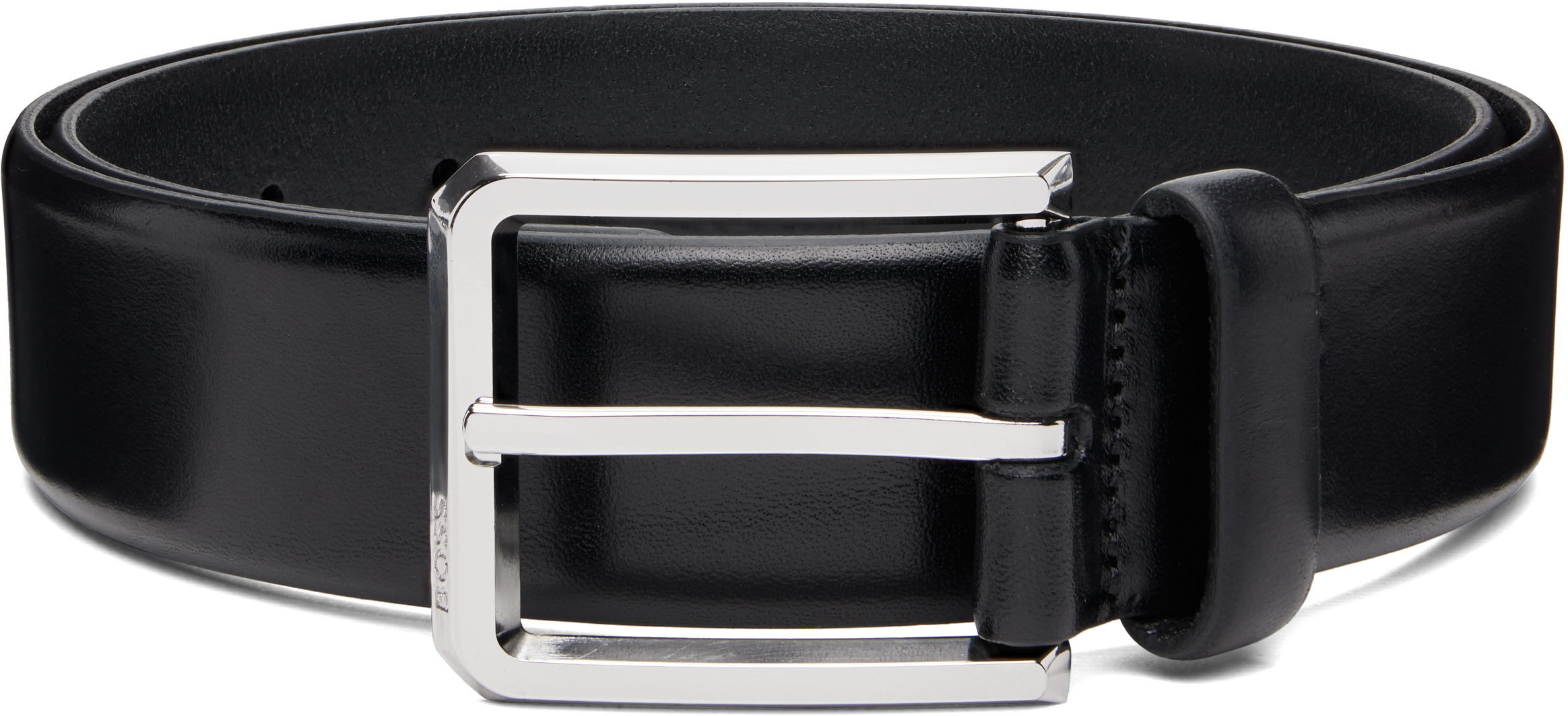 ‼️最終価格‼️BOSS OMAROSYN_OR32_PPブラックレザー ベルト BOSS: ブラック レザーベルト | SSENSE 日本