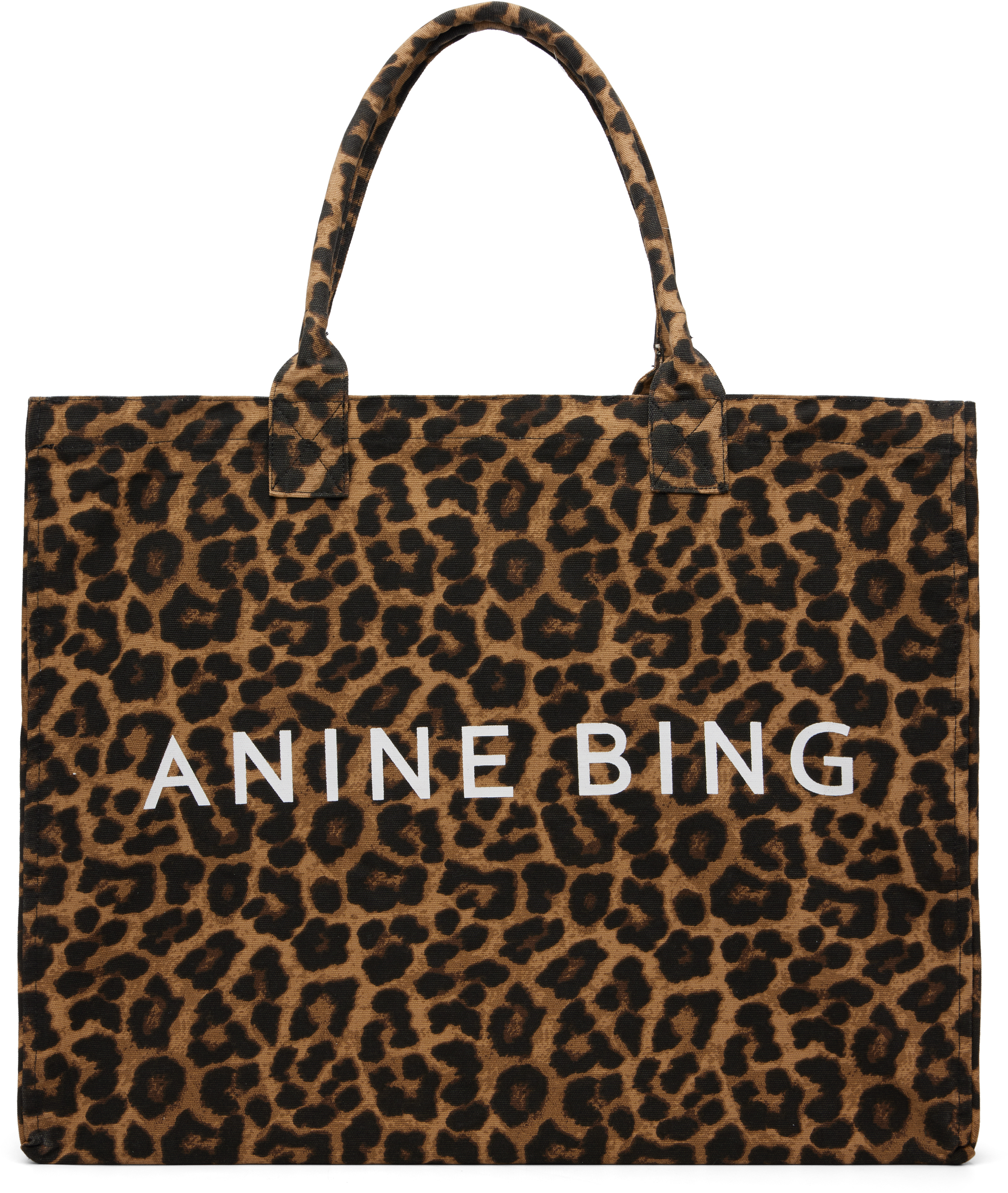 完売品2.6万円！新品未使用◎ANINE BING アニン ビン　ストール　豹柄 ANINE BING: Black & Tan Leo Tote | SSENSE