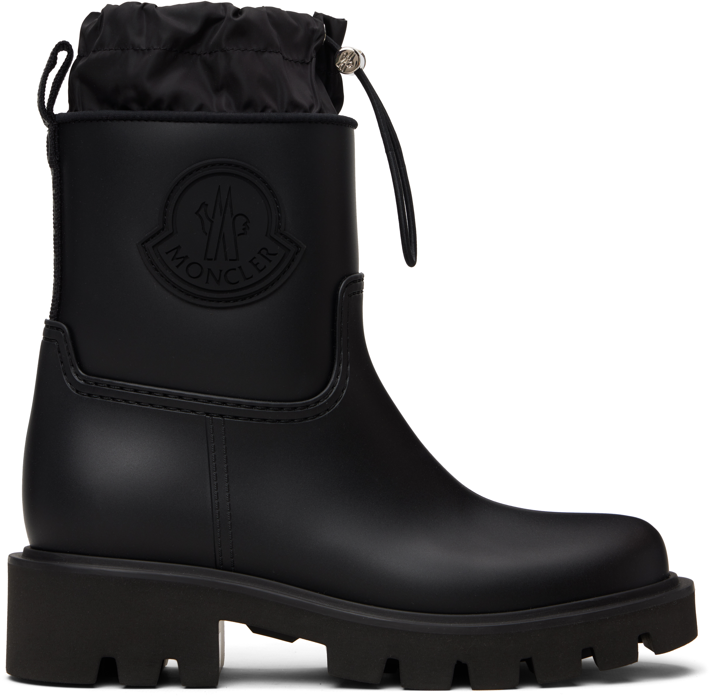 Moncler: Black Kickstream Rain Boots | SSENSE