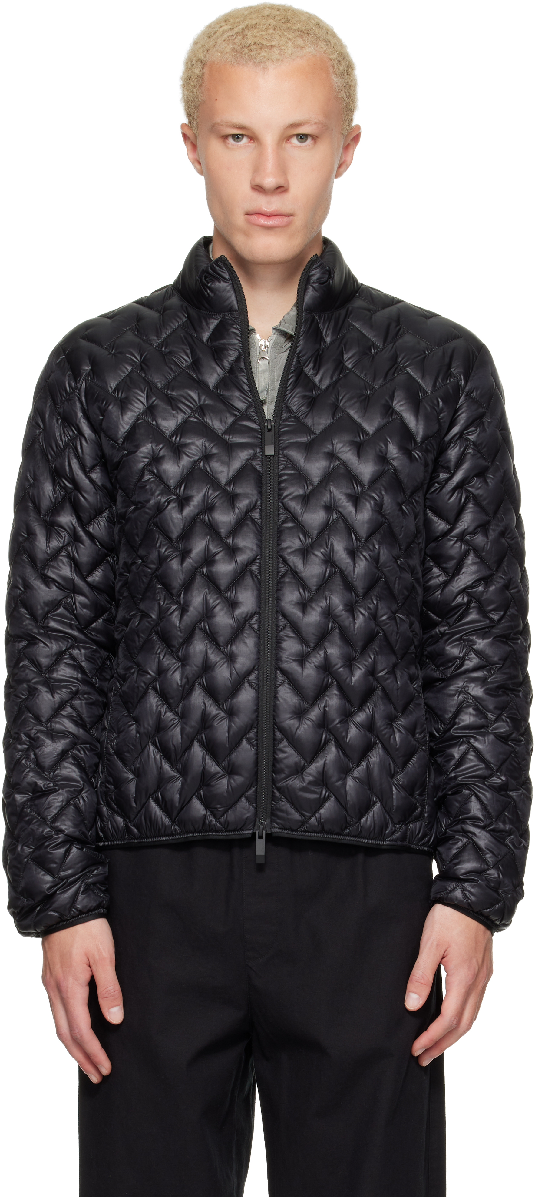 Moncler: Black Gamma Down Jacket | SSENSE Canada