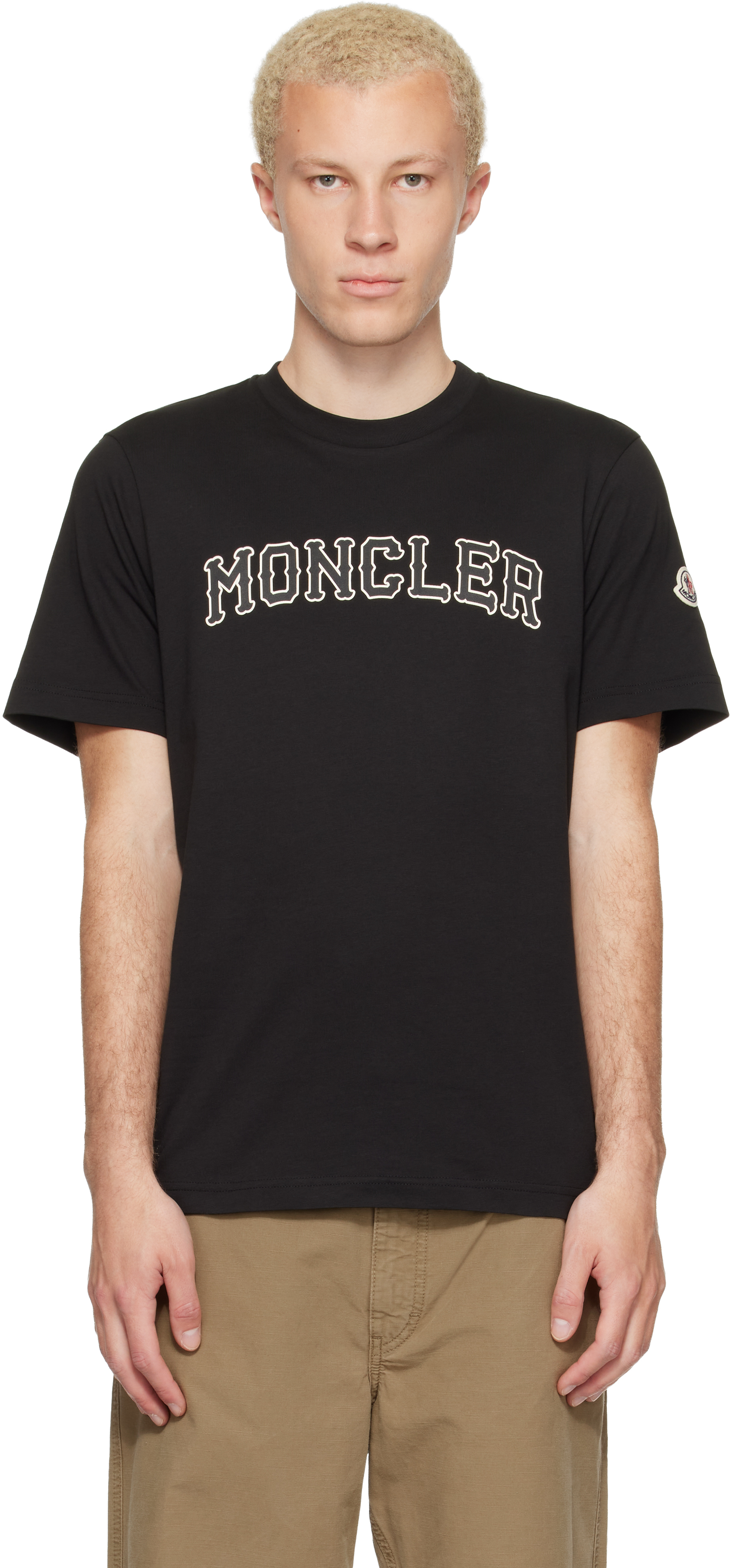 Moncler: Black S/S T-shirt | SSENSE