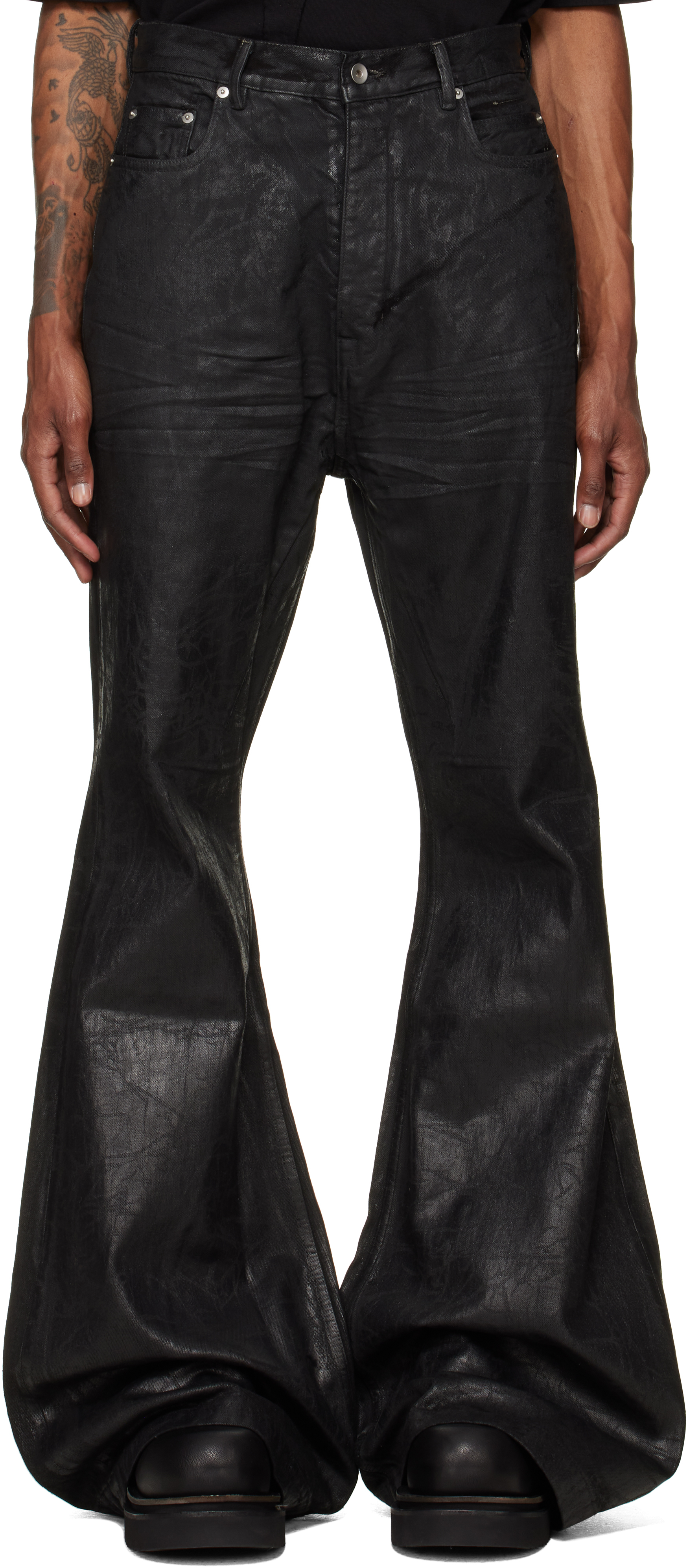 Rick Owens DRKSHDW: Black Tower Bolan Bootcut Jeans | SSENSE