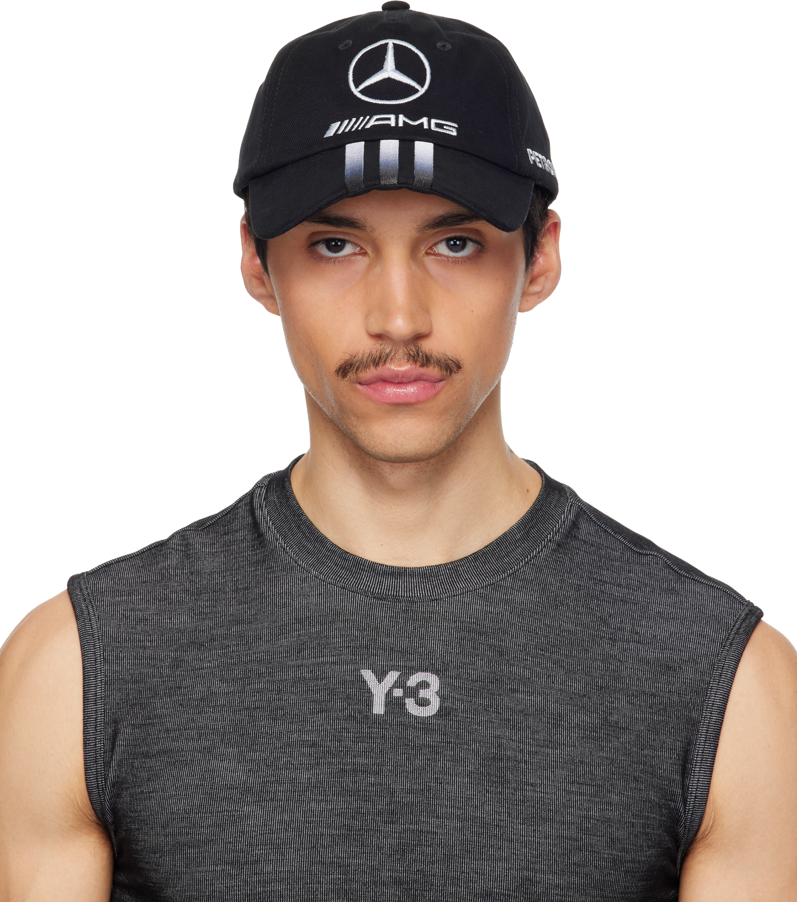 Y-3: ブラック Mercedes-AMG F1エディション ダッドハット | SSENSE 日本