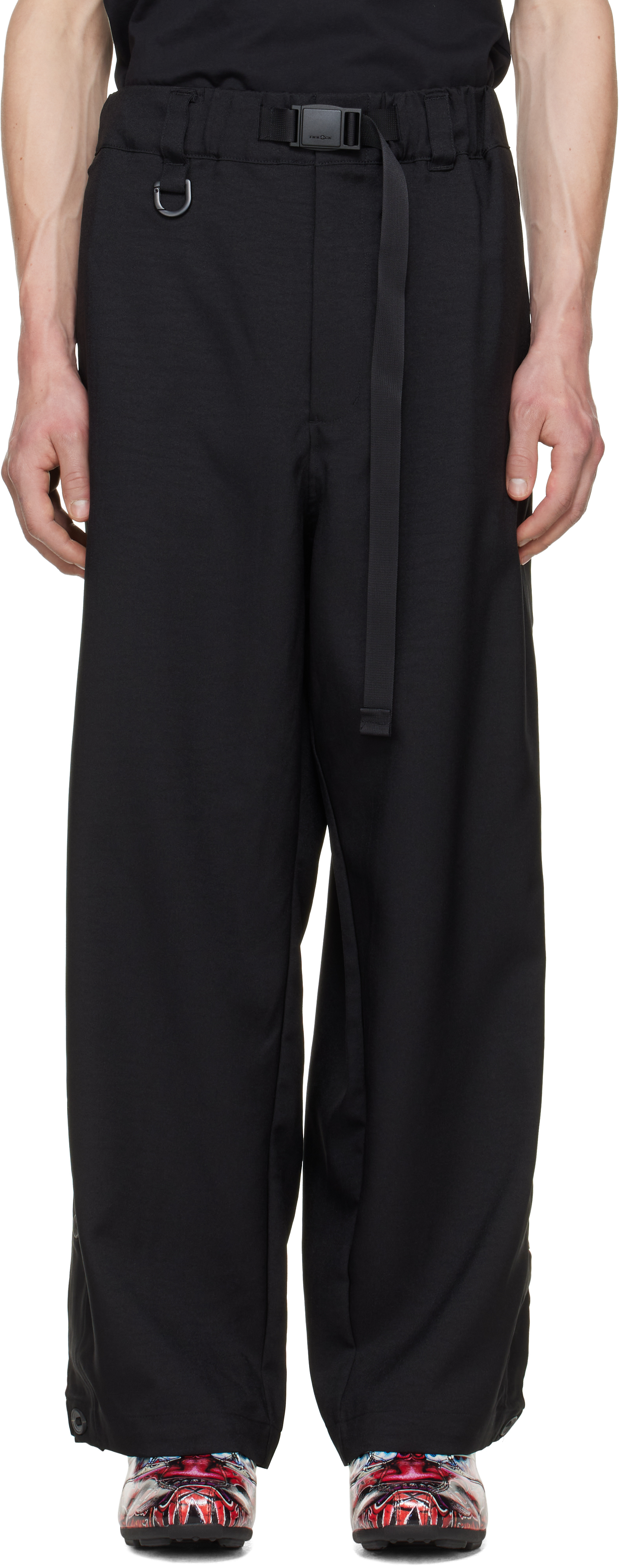 Y-3: ブラック Sport Uniform Adaptive 3-Stripes トラウザーズ