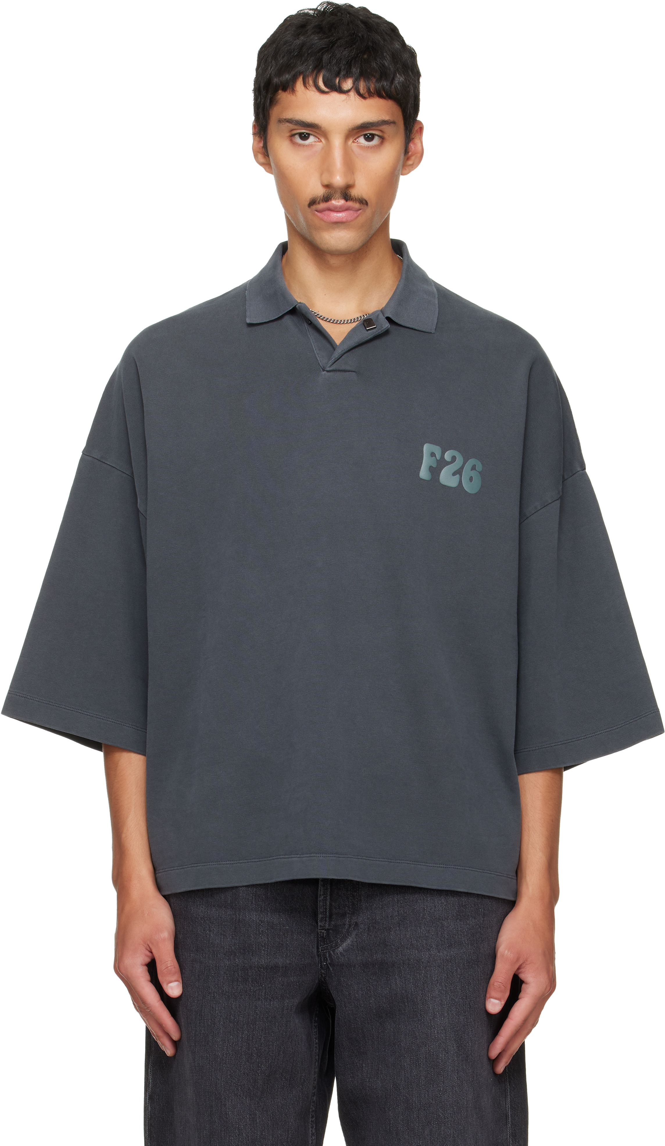 Fear of God ESSENTIALS: グレー クロップド ポロシャツ | SSENSE 日本