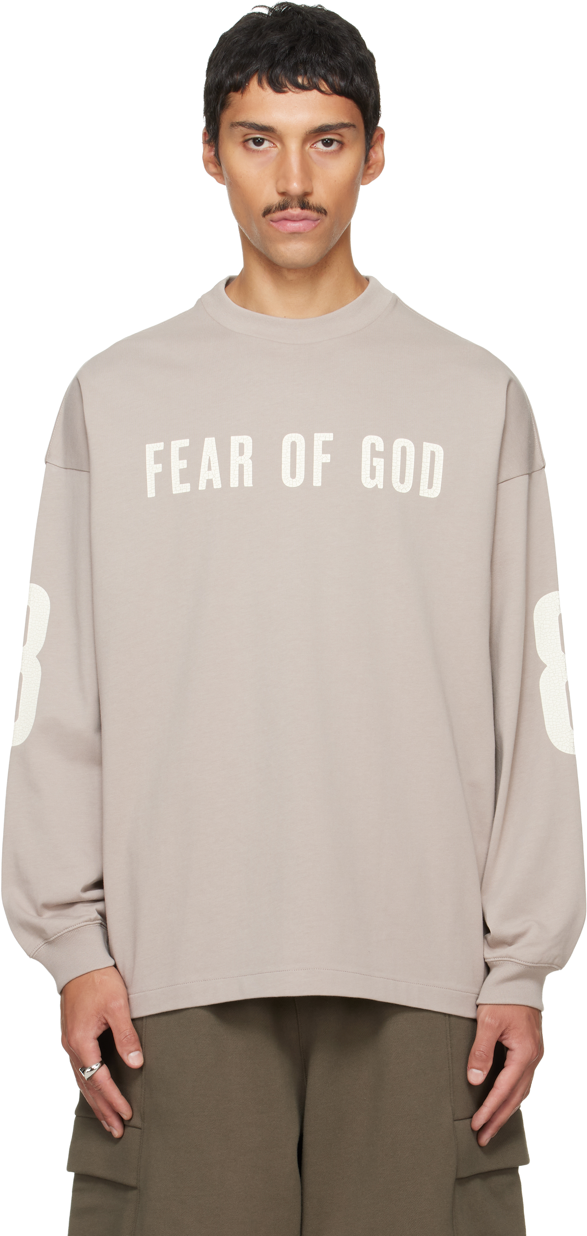 Fear of God ESSENTIALS: Gray Merch Long Sleeve T-shirt | SSENSE