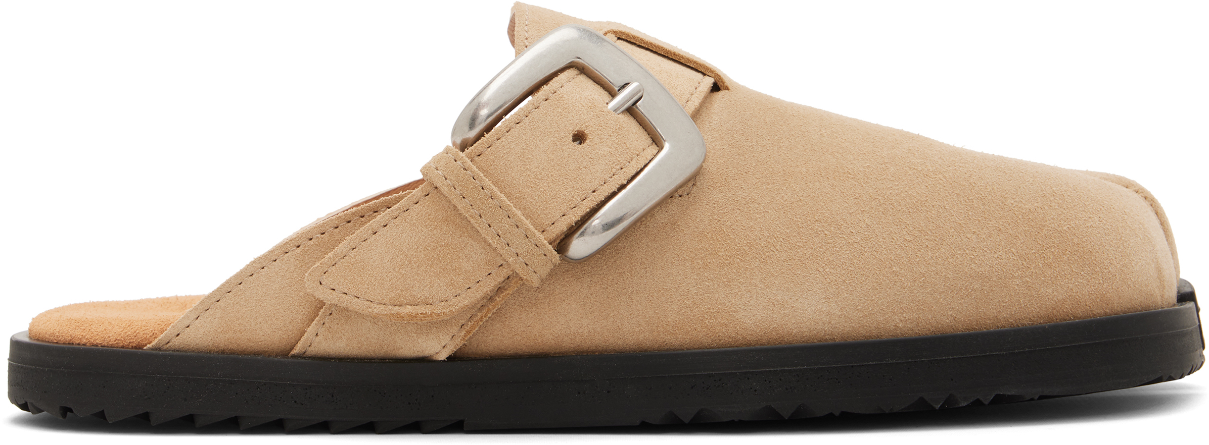 靴 Maison Margiela Tabi mule 37 nude beige Maison Margiela: Beige Tabi Daily Mule Loafers | SSENSE