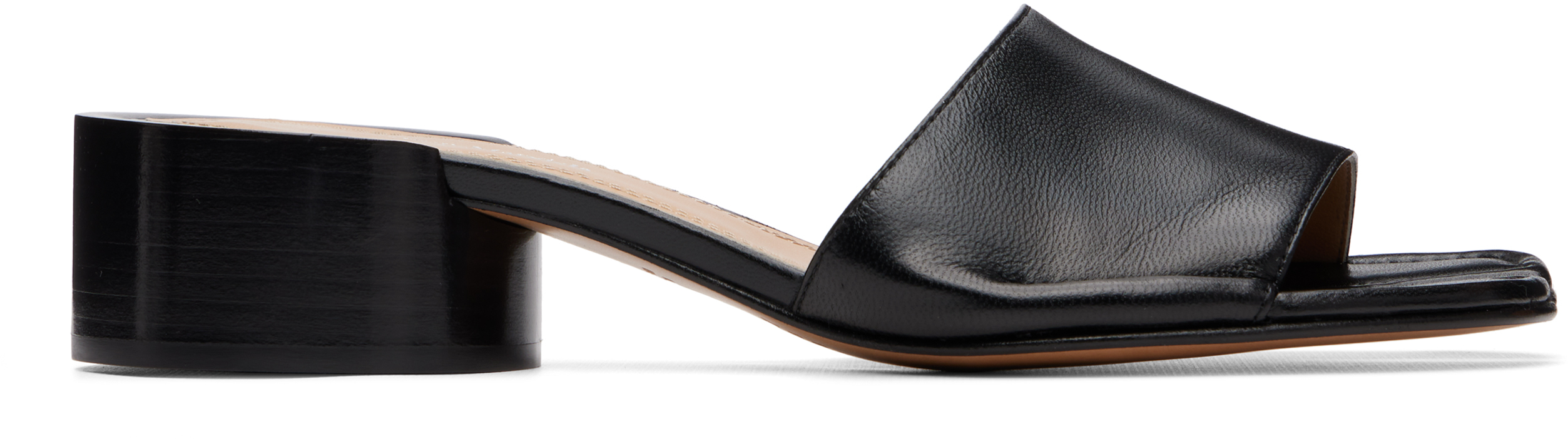 Maison Margiela: ブラック Tabi Mule ヒールサンダル | SSENSE 日本
