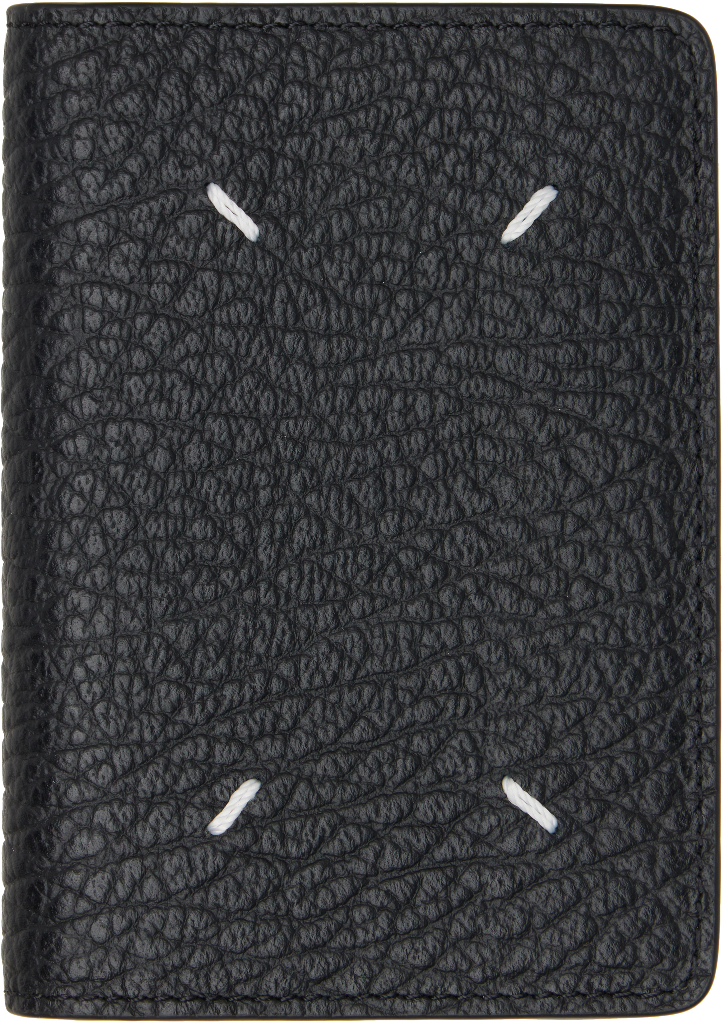 Maison Margiela: Black Four Stitches Card Holder | SSENSE