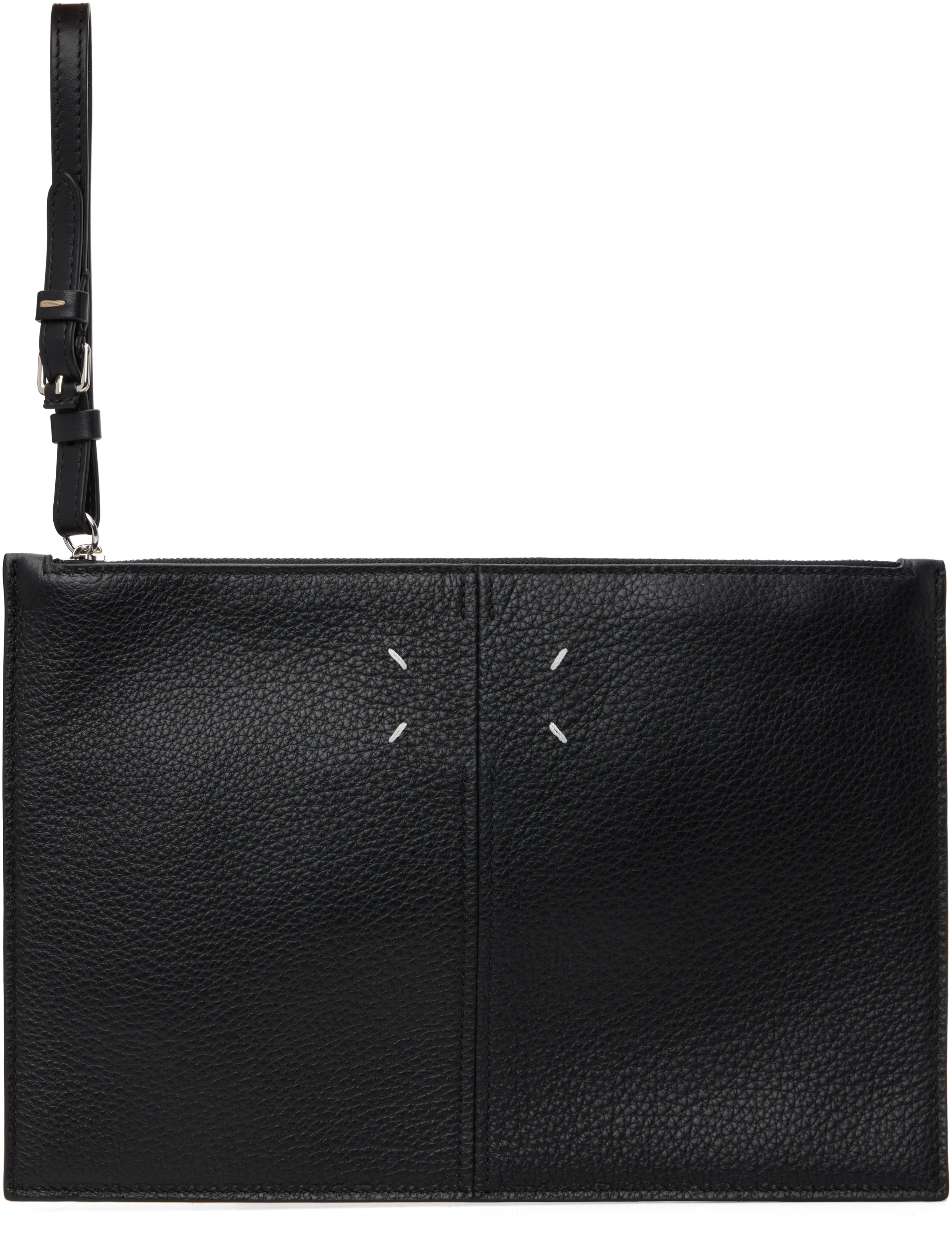 Maison Margiela: Black Calfskin Pouch | SSENSE