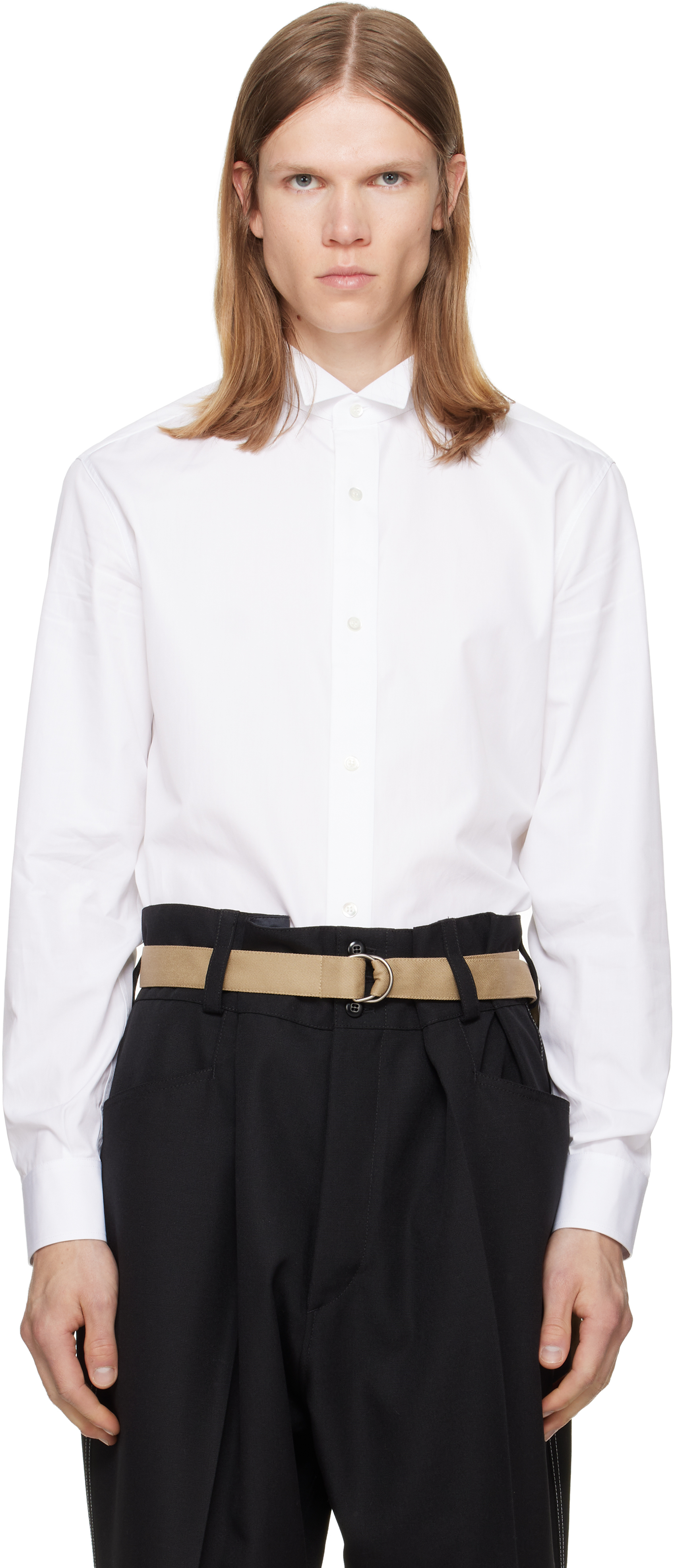 Maison Margiela: White Cotton Shirt | SSENSE