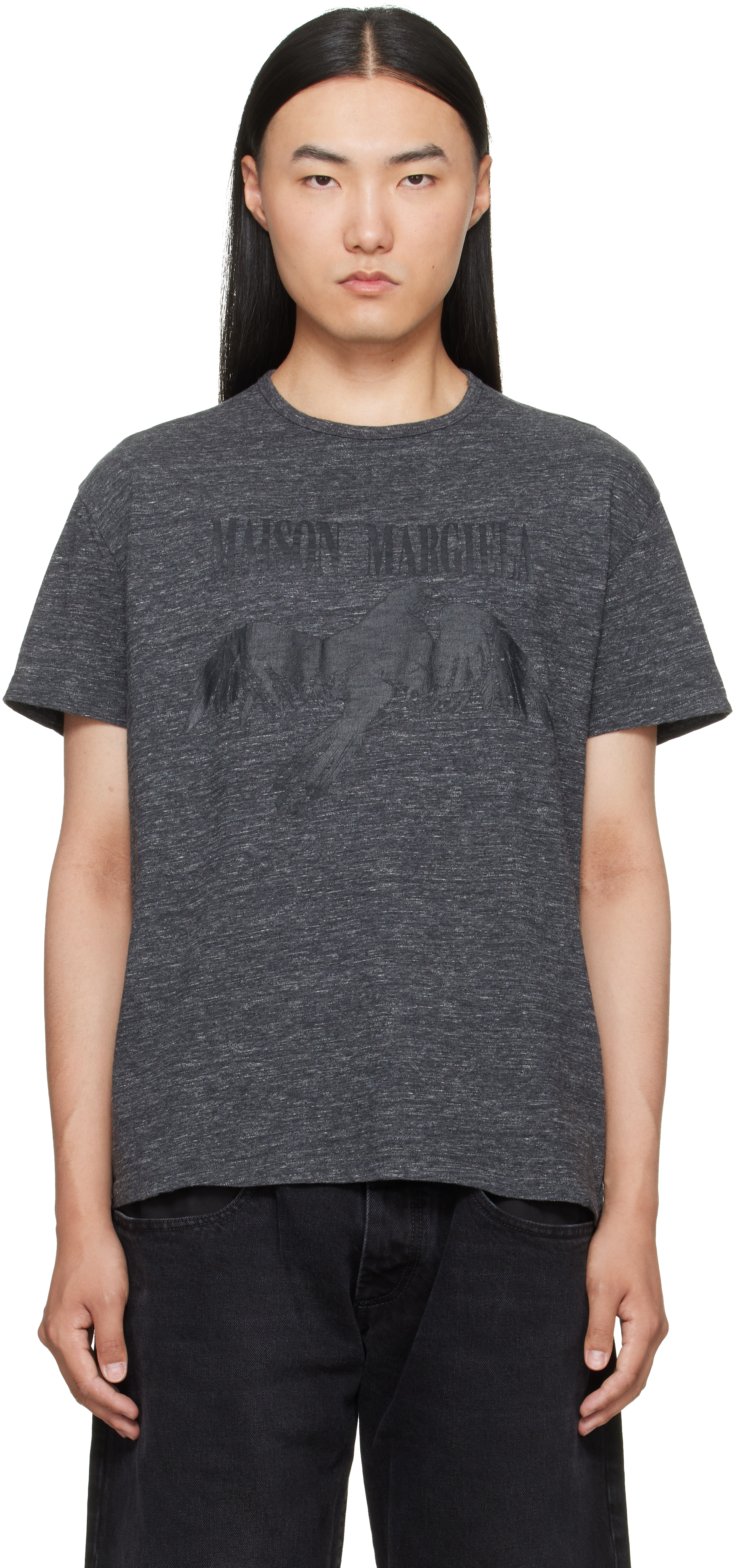 Maison Margiela Tシャツ グレー 44 Maison Margiela: Gray Cotton T-shirt | SSENSE