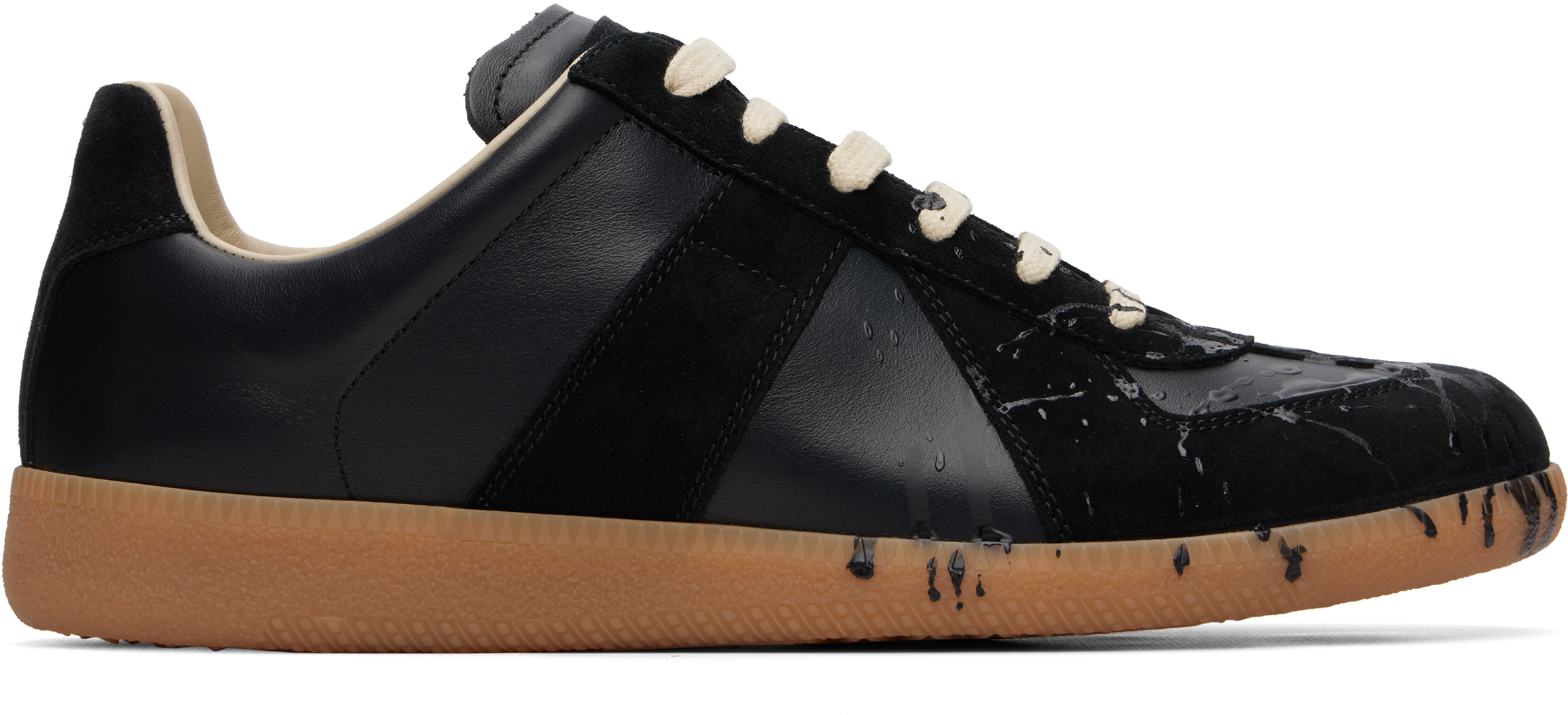 Maison Margiela: ブラック Replica スニーカー | SSENSE 日本