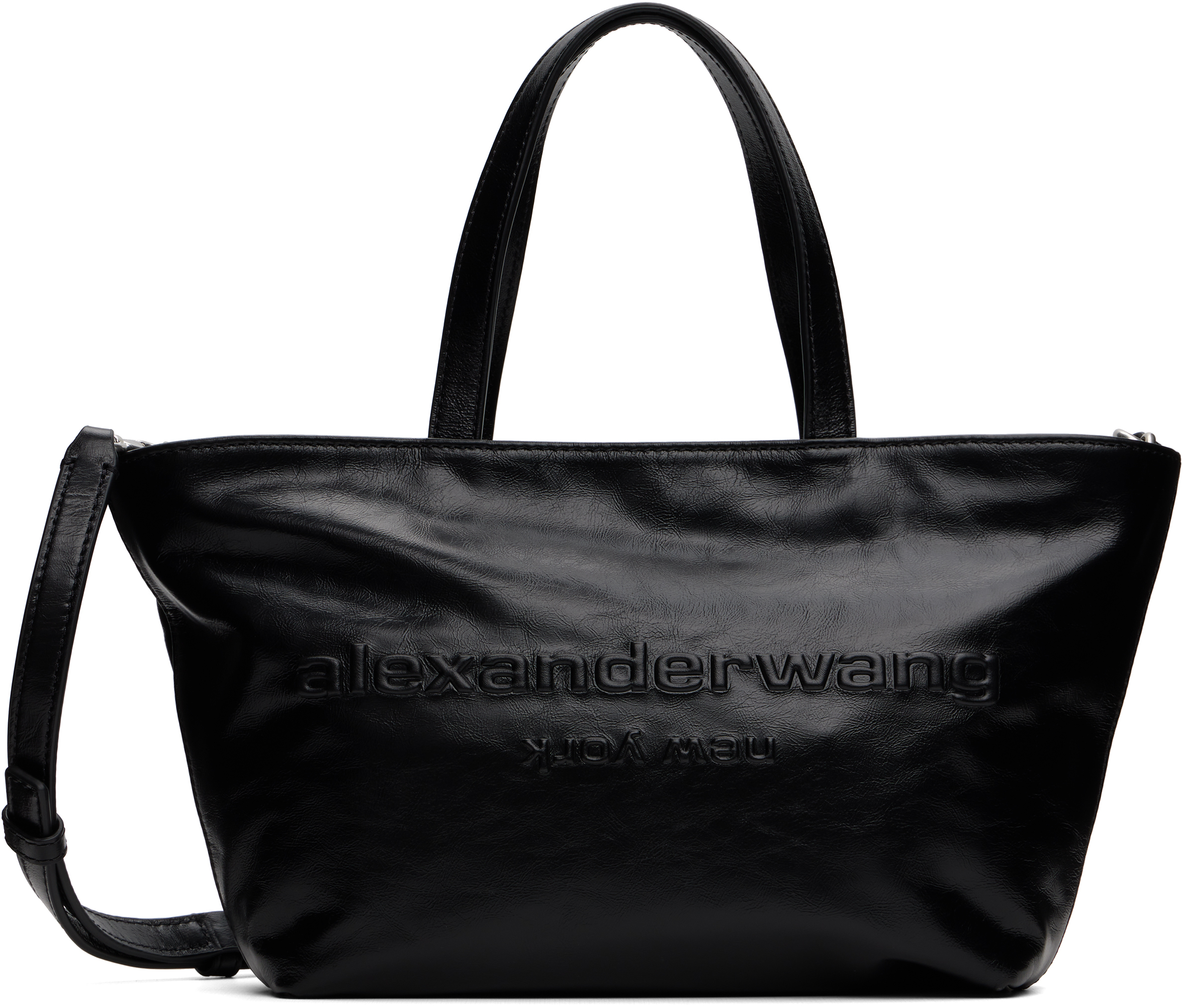 Alexander Wang: ブラック ミニ Punch トートバッグ | SSENSE 日本
