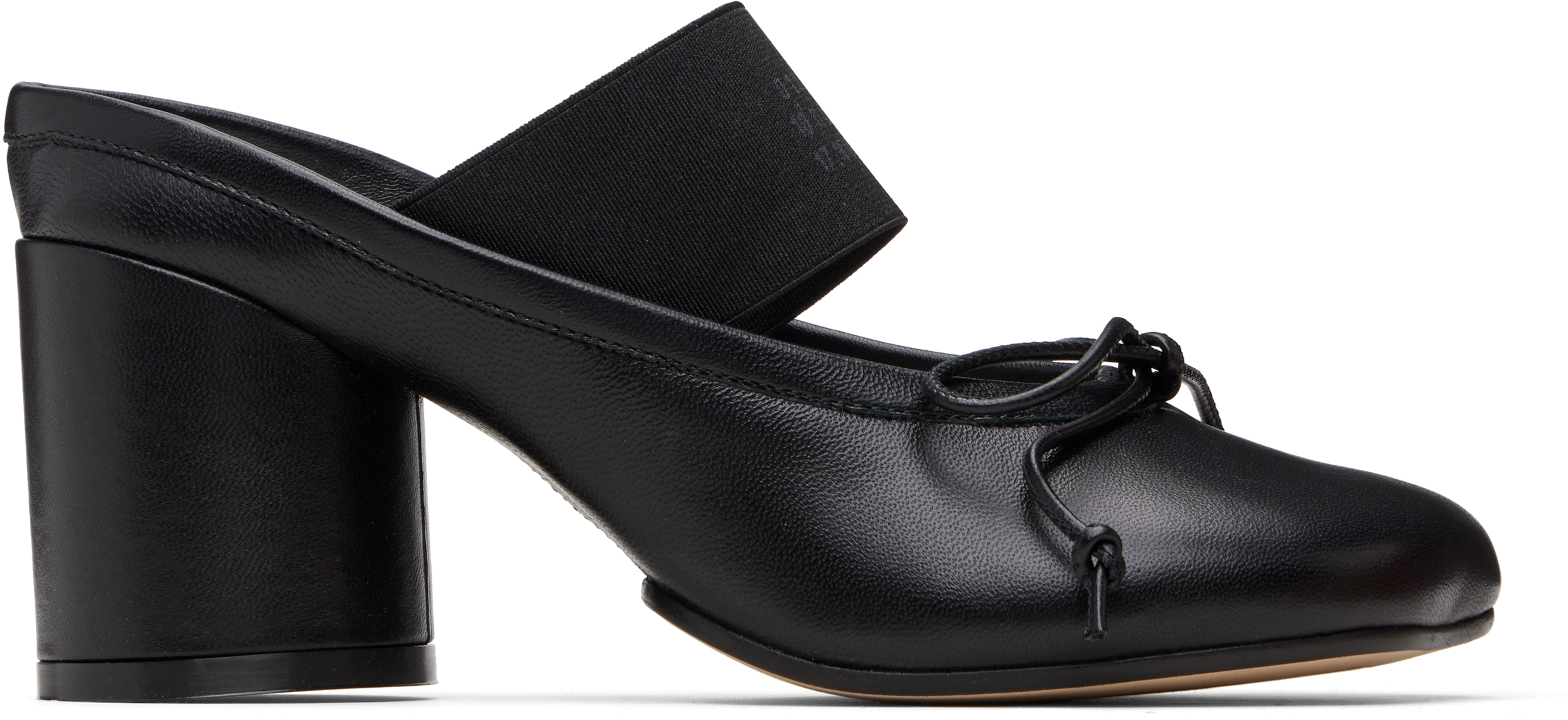 MM6 Maison Margiela: Black Anatomic Numeric Heels | SSENSE