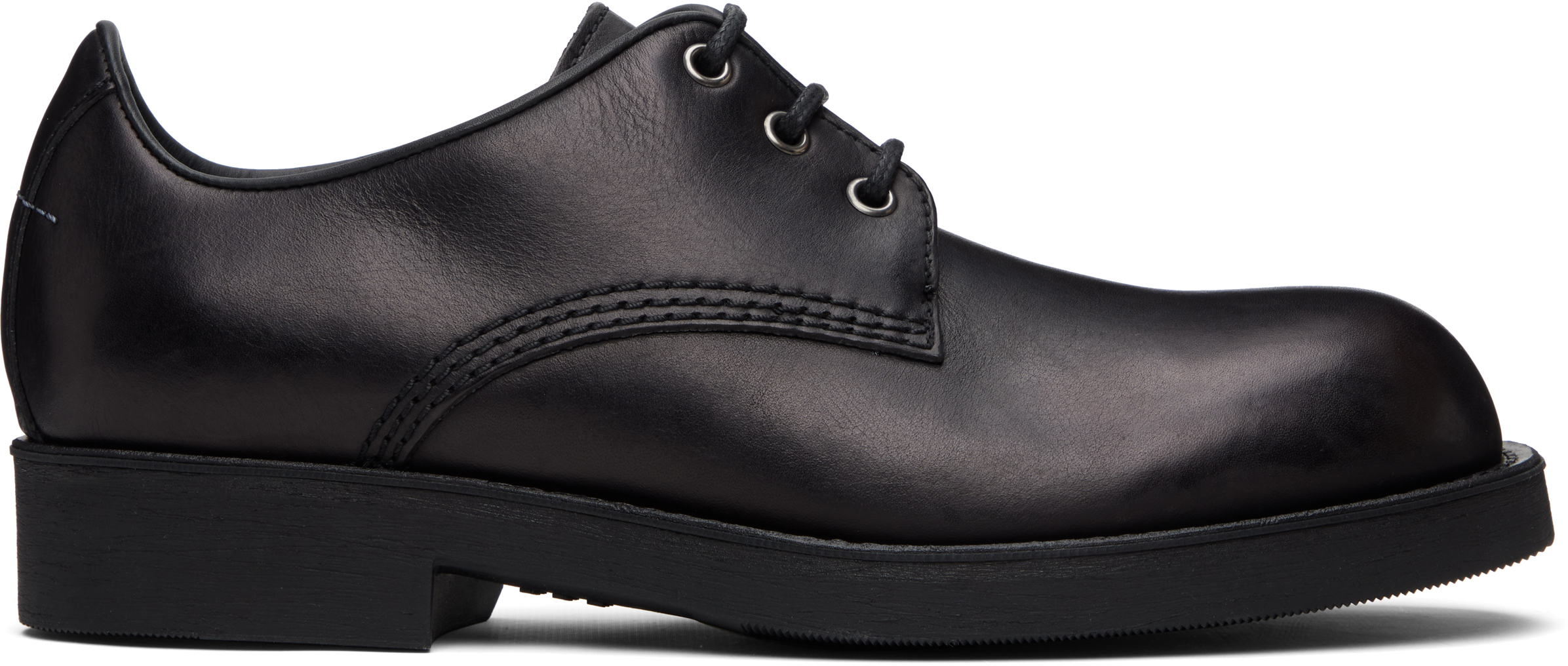MM6 Maison Margiela: ブラック レースアップダービー | SSENSE 日本