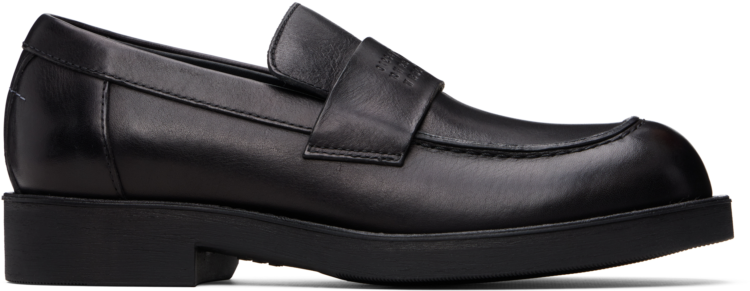 MM6 Maison Margiela: ブラック City Biker ローファー | SSENSE 日本