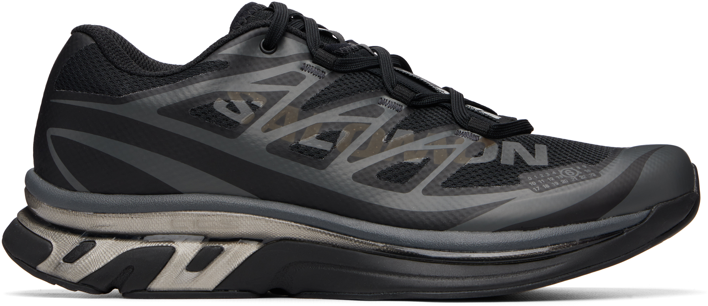 MM6 Maison Margiela: ブラック Salomonエディション XT スニーカー