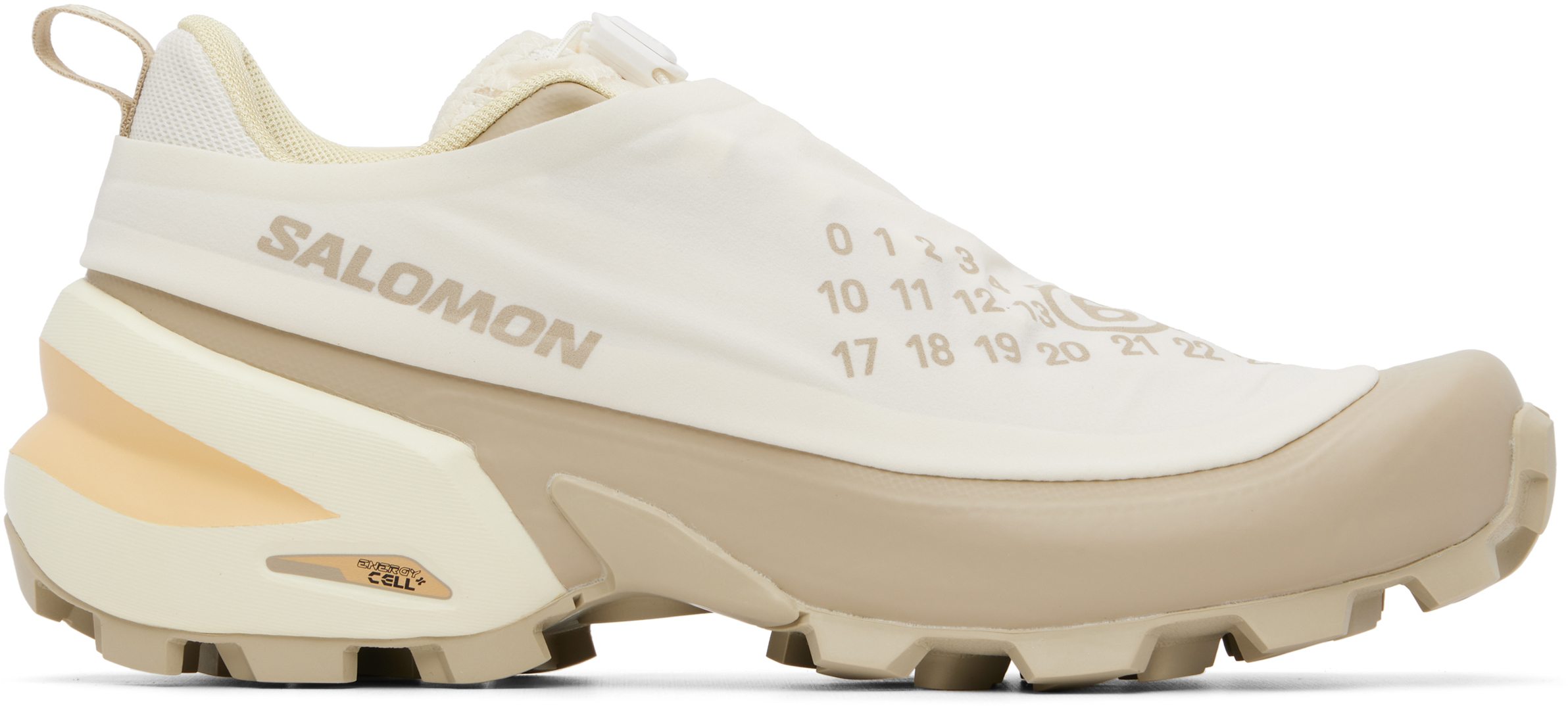 MM6 Maison Margiela: オフホワイト Salomonエディション Cross Dust 