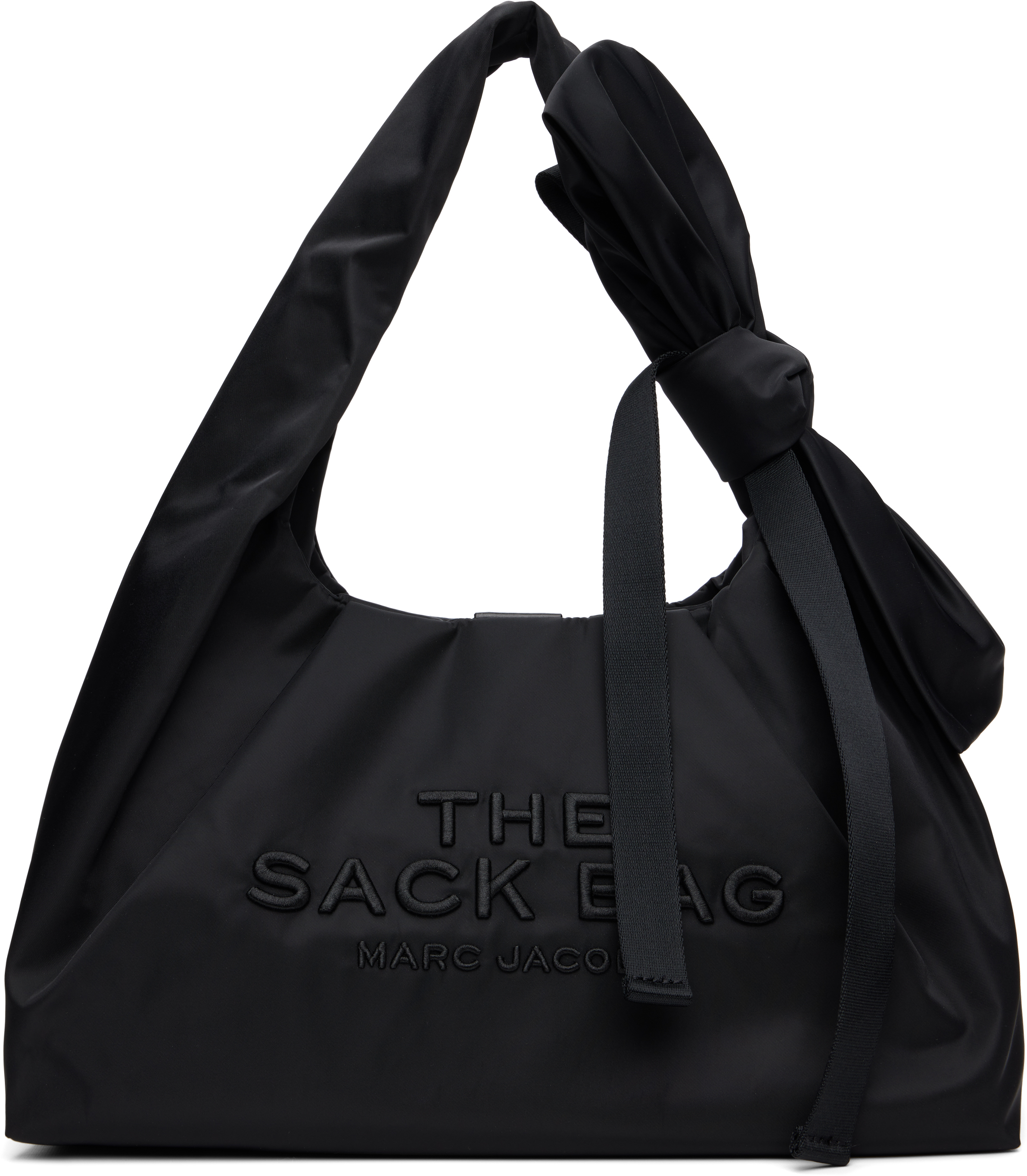 Marc Jacobs: Black 'The Bow Nylon Sack' Tote | SSENSE