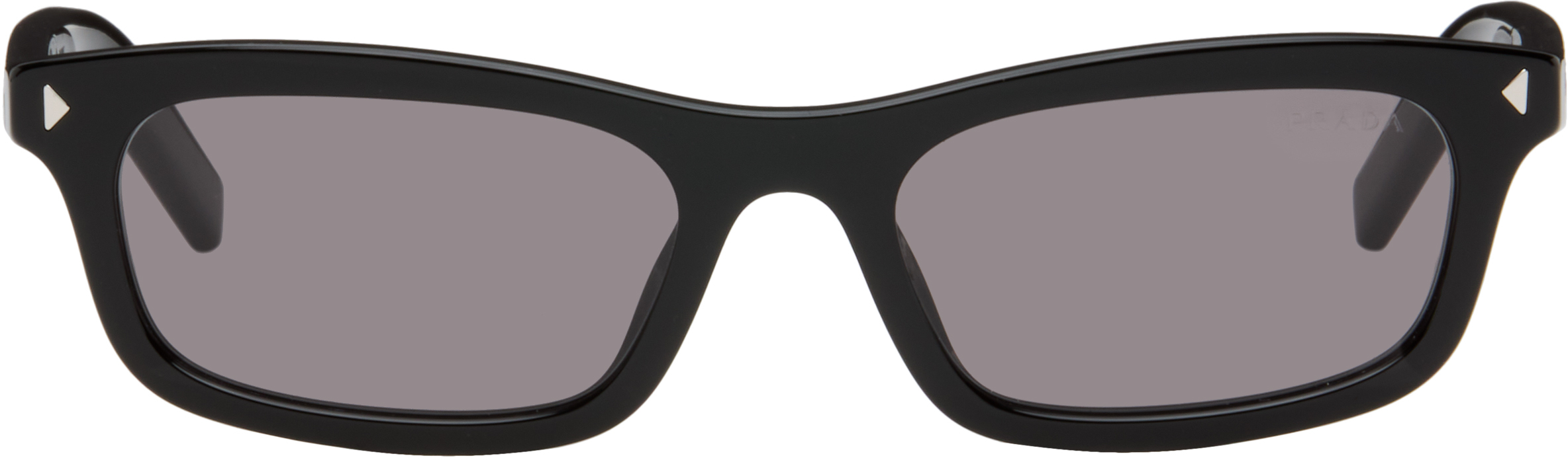 Prada Eyewear: ブラック スクエアサングラス | SSENSE 日本