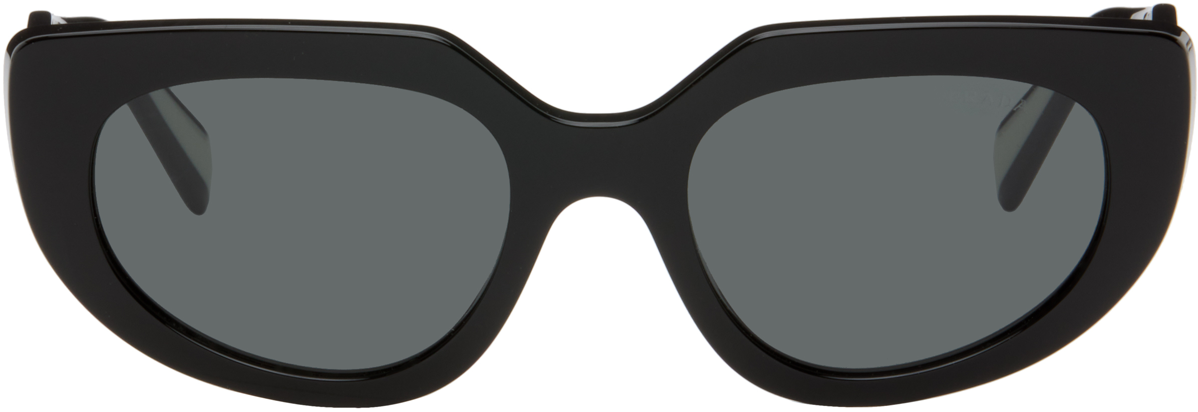 Prada Black & White Cat-Eye Sunglasses NWT Prada Rectangular Marble Acetate Cat-Eye Sunglasses  main image 4