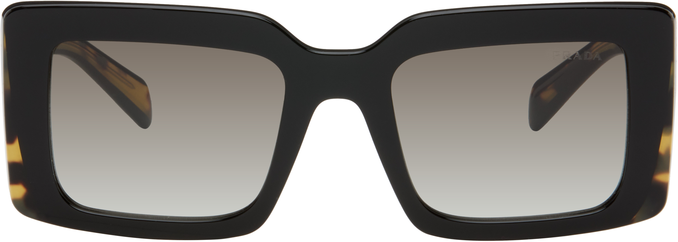 PRADA スクエアサングラス ブラウンレンズ Prada Eyewear スクエアフレーム サングラス | ブラウン | FARFETCH JP