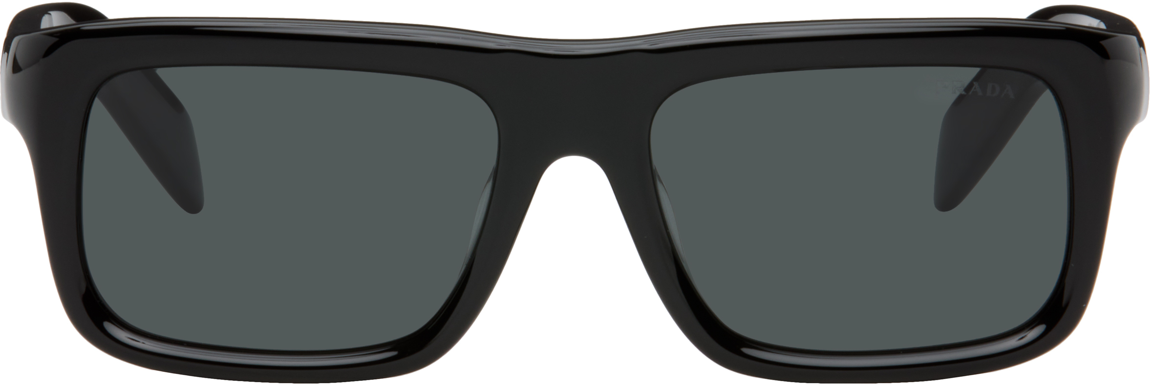 Prada Eyewear: ブラック スクエアサングラス | SSENSE 日本