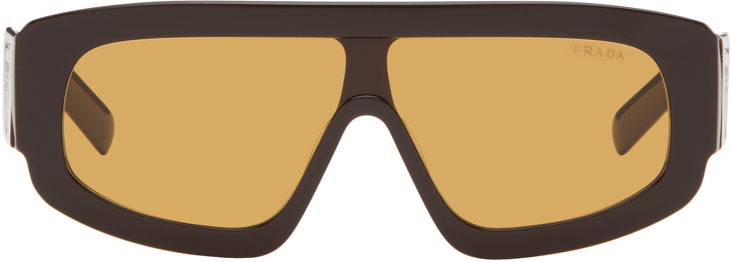 Prada Eyewear: ブラウン PR D10S サングラス | SSENSE 日本