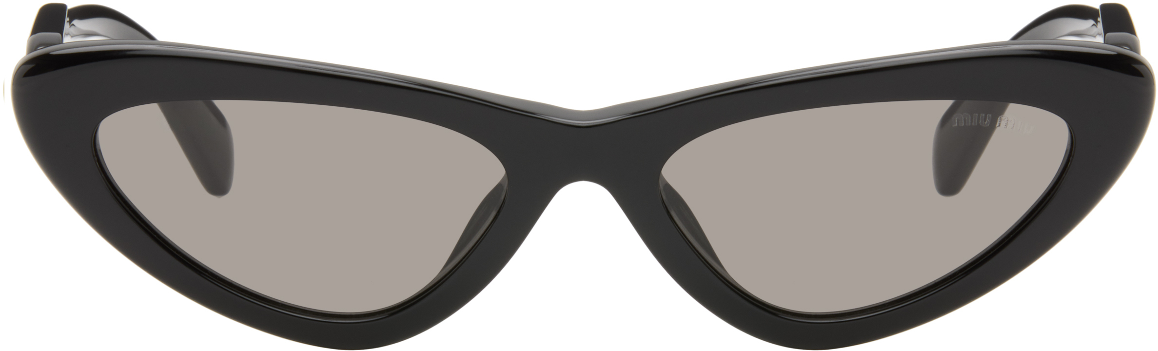 Miu Miu Eyewear: ブラック 'Miu Miu Eyewear Collection' サングラス