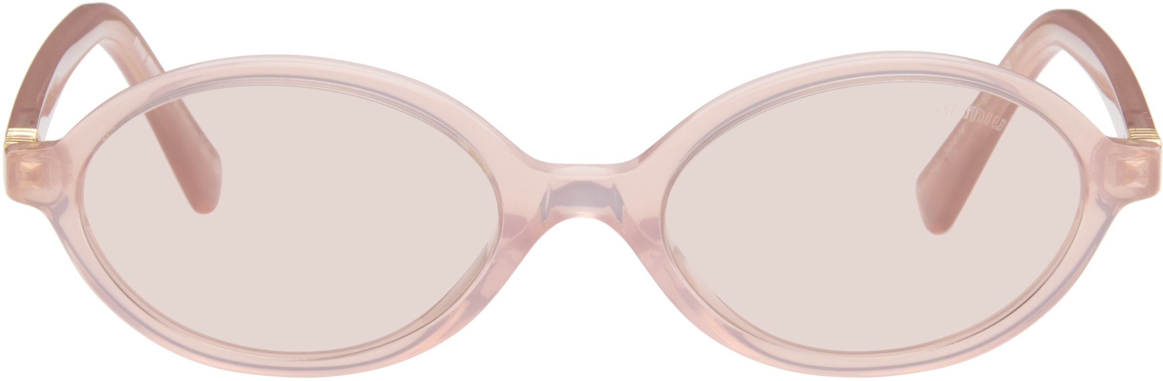 Miu Miu Eyewear: ピンク Miu Regard サングラス | SSENSE 日本