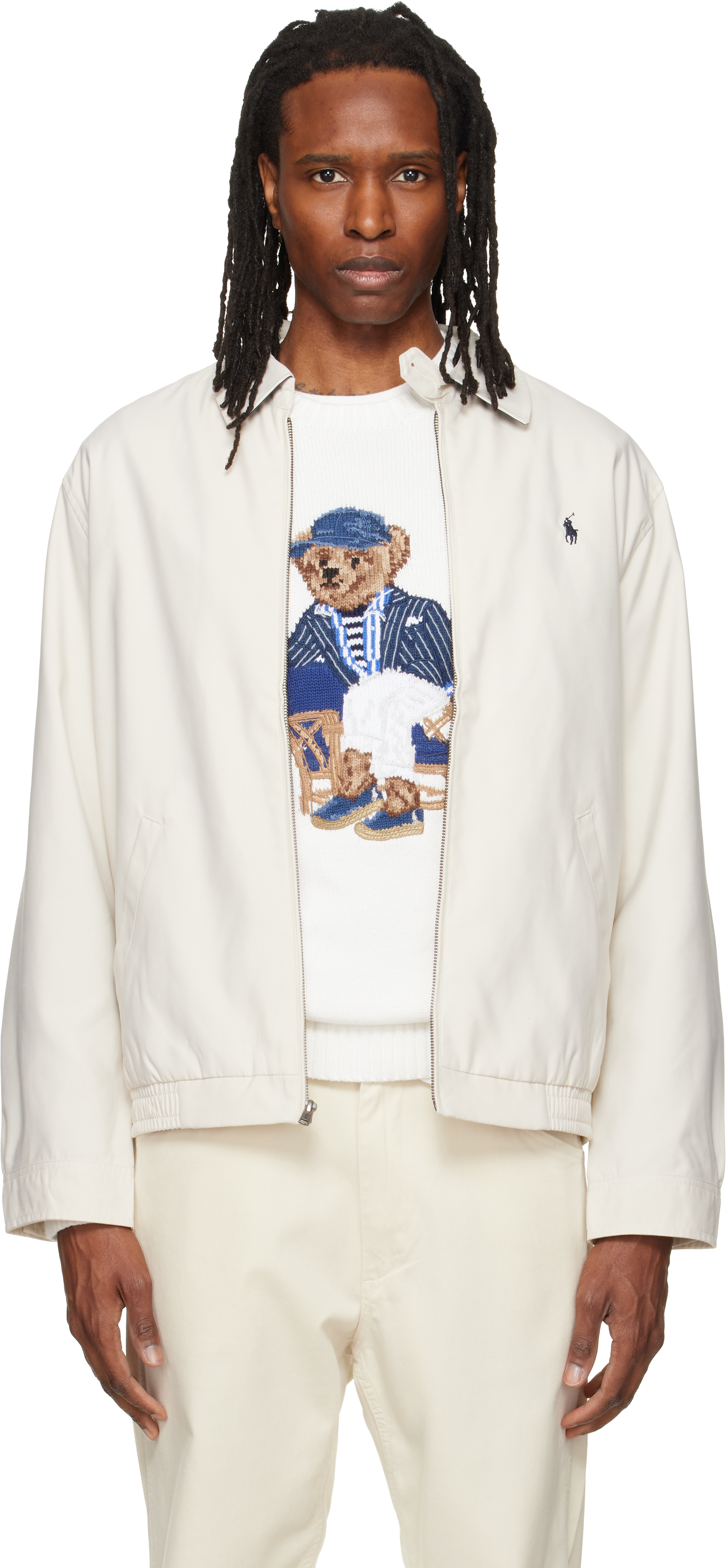 Polo Ralph Lauren: オフホワイト Bi-Swing ジャケット | SSENSE 日本