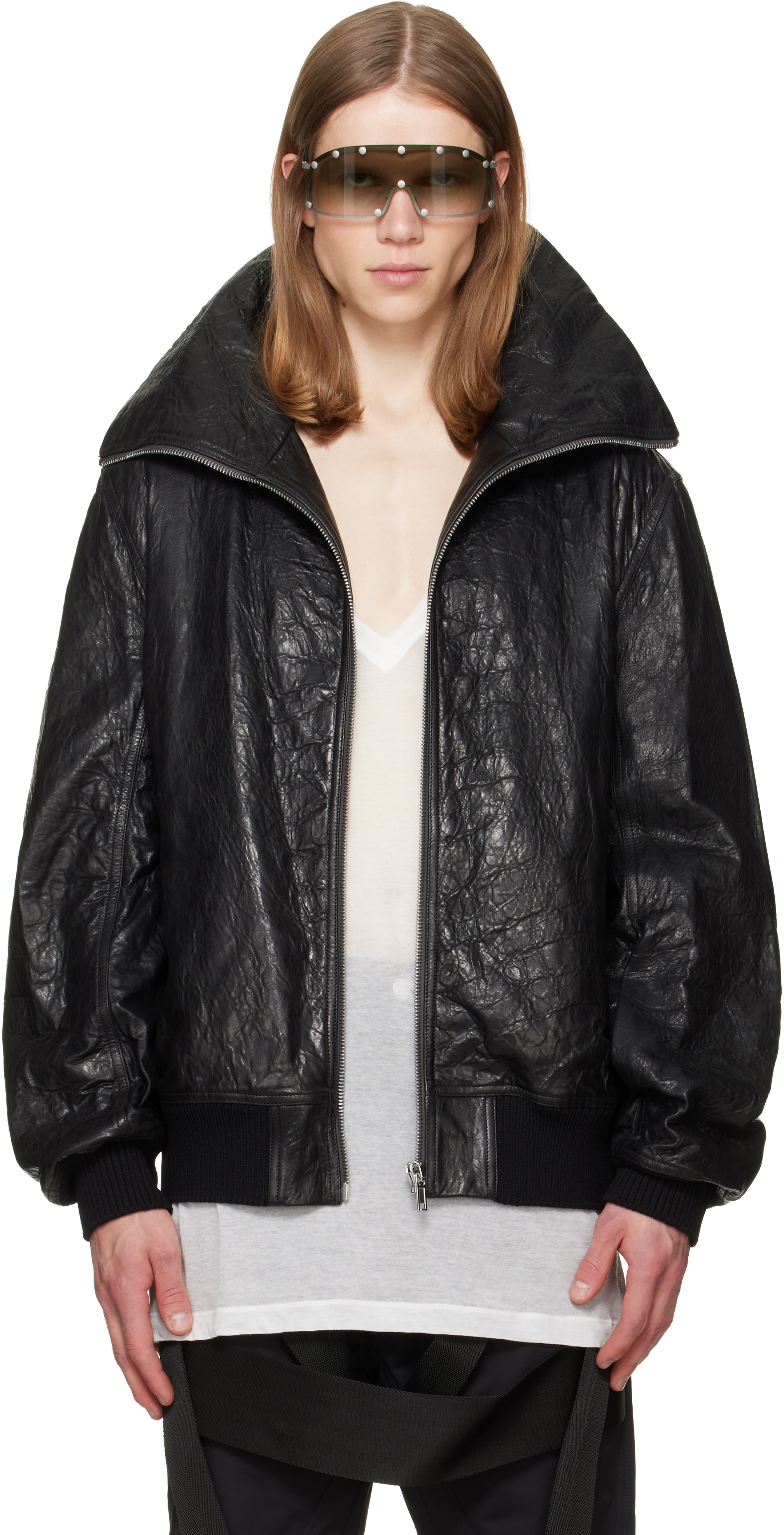 Rick Owens メンズ レザー ジャケット | SSENSE 日本