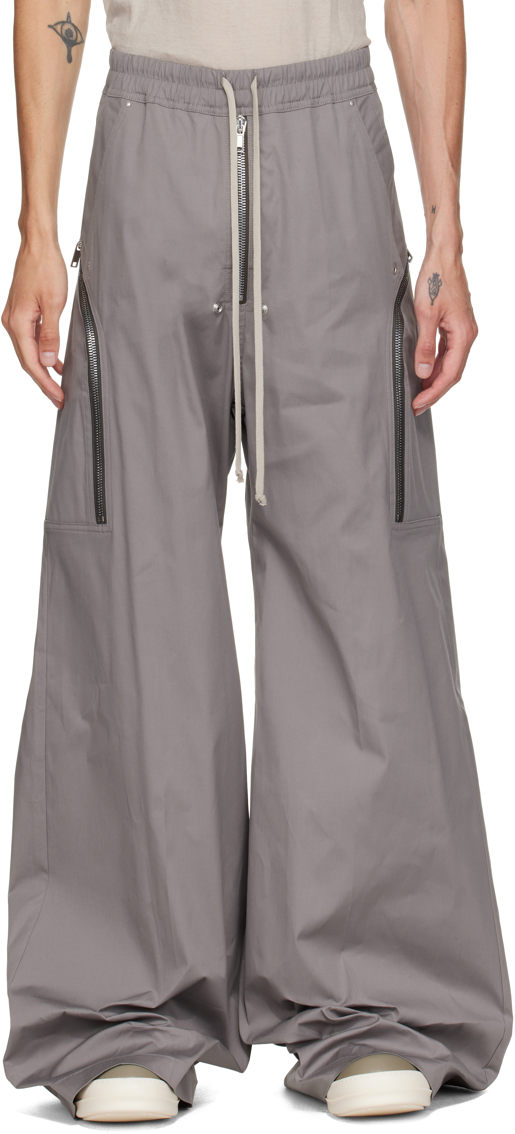 Rick Owens: Gray Tower Heizer Belas Cargo Pants | SSENSE