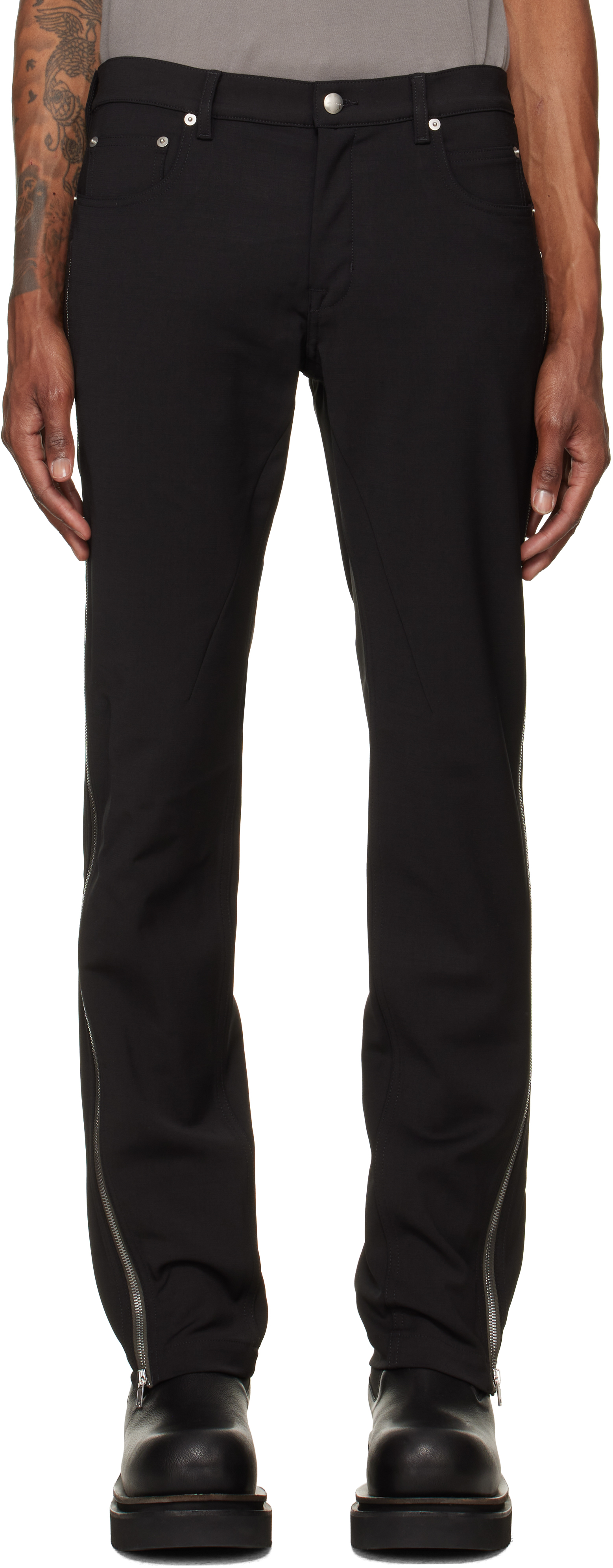 Rick Owens: Black Tower Vega Trousers | SSENSE