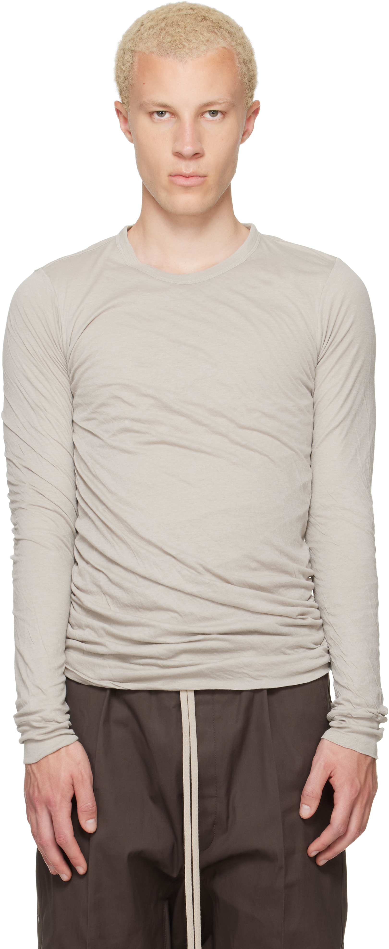 Rick Owens: Off-White Tower Double LS T-shirt | SSENSE