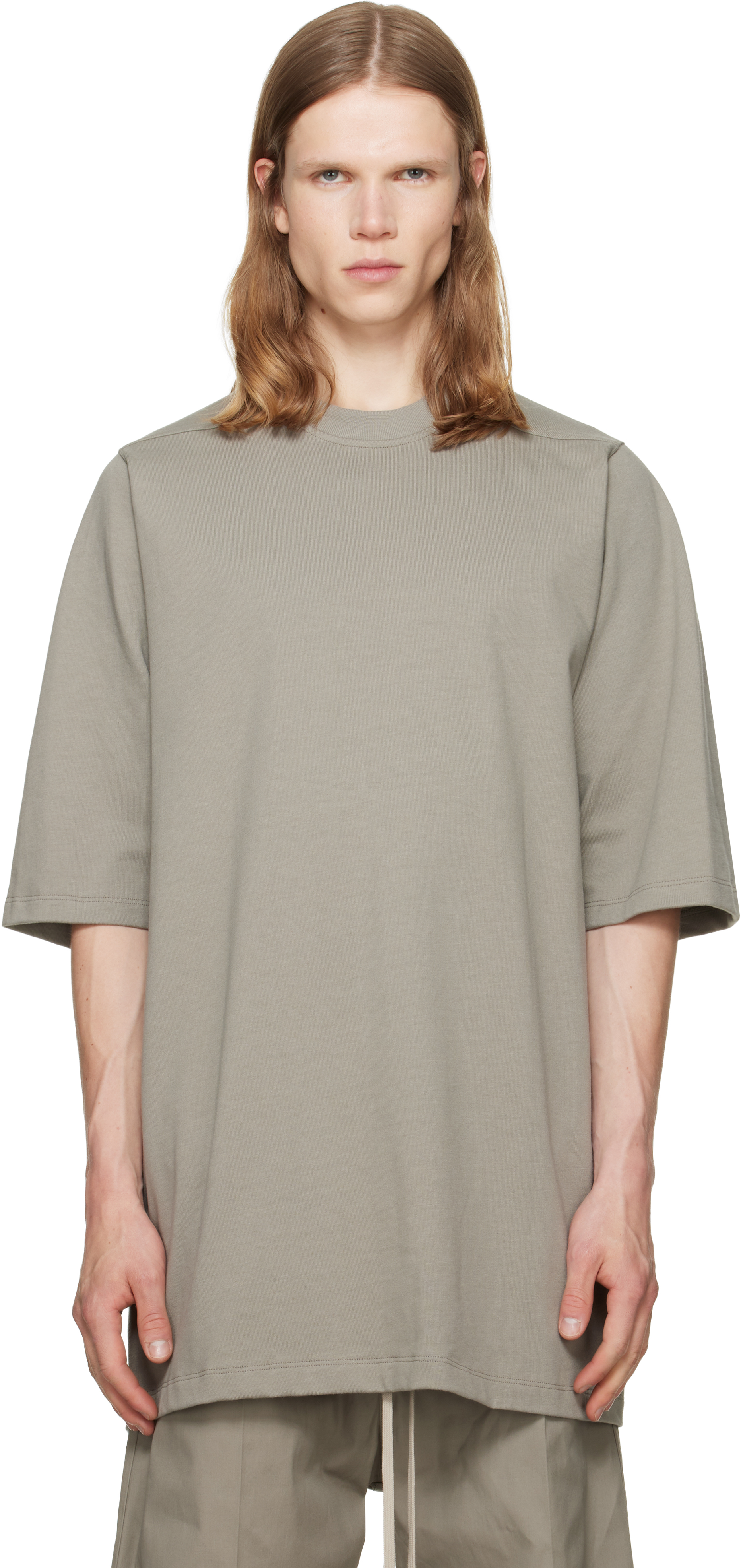 Rick Owens: Taupe Jumbo S/S T-shirt | SSENSE Canada