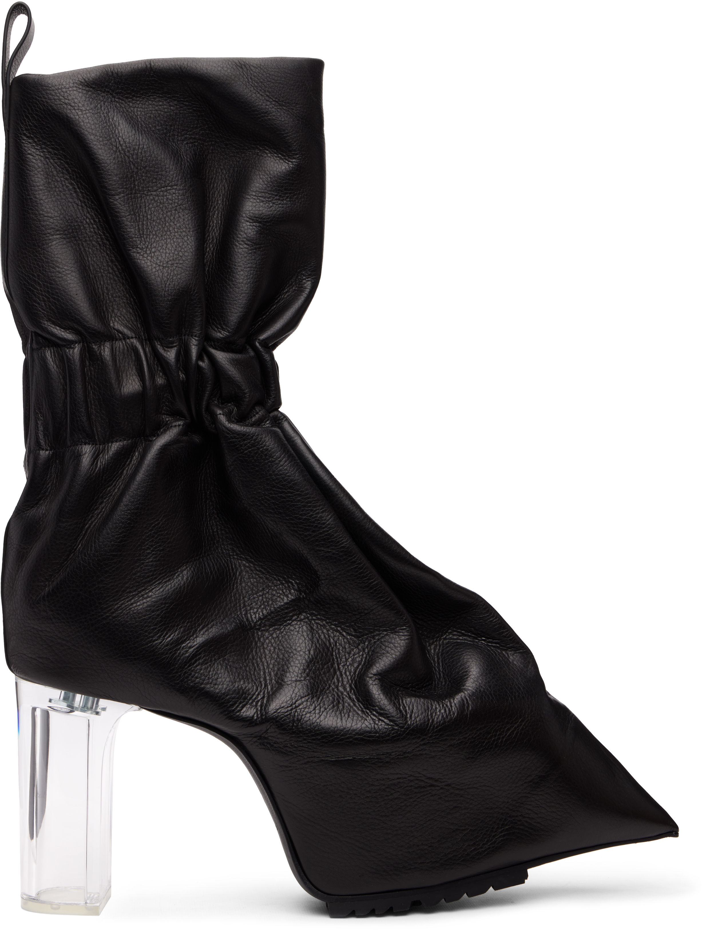 Rick Owens: Black Tower Pull-On Cuffed Taquito Boots | SSENSE